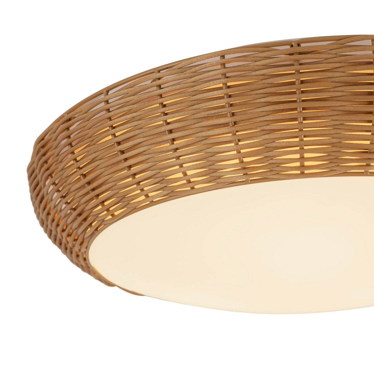 Alora - FM511217RA - Three Light Flush Mount - Merida - Rattan