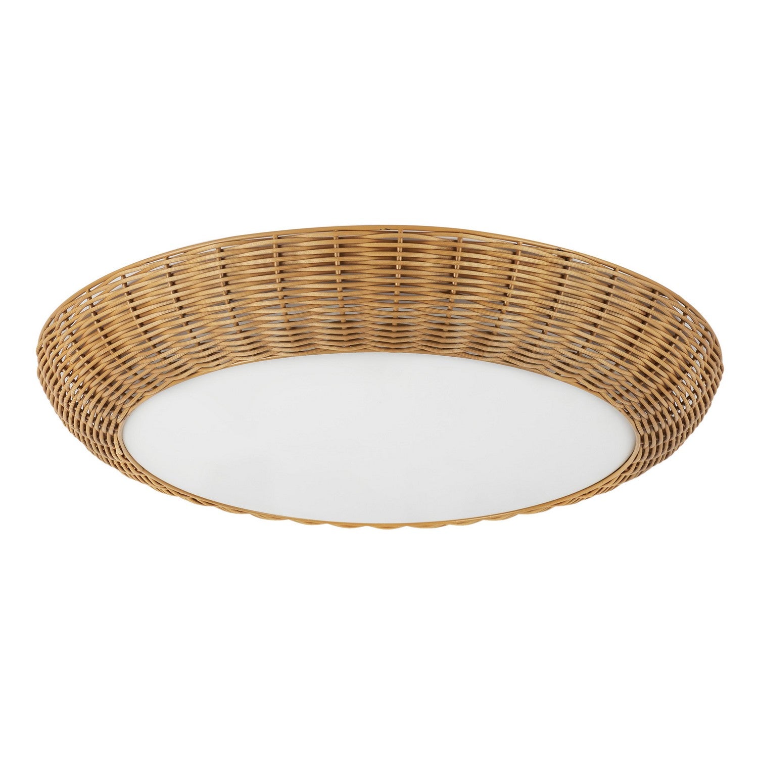 Alora - FM511421RA - Three Light Flush Mount - Merida - Rattan