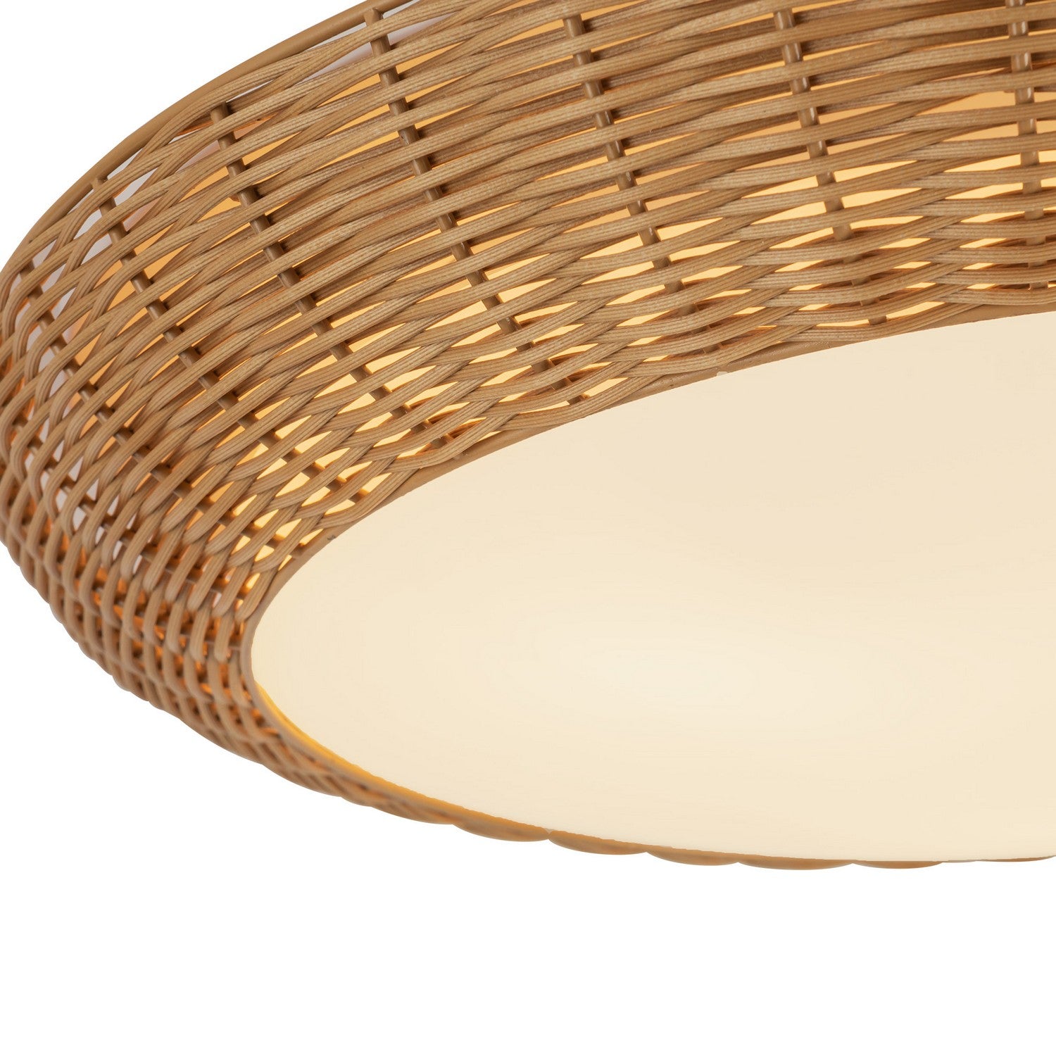 Alora - FM511421RA - Three Light Flush Mount - Merida - Rattan