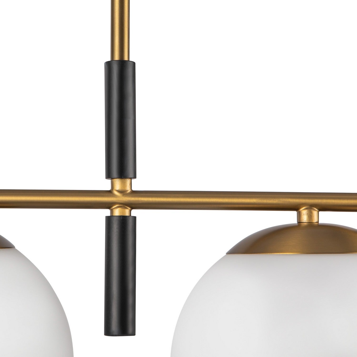 Alora - LP421437BGOP - Four Light Linear Pendant - Zuri - Brushed Gold/Opal Glass