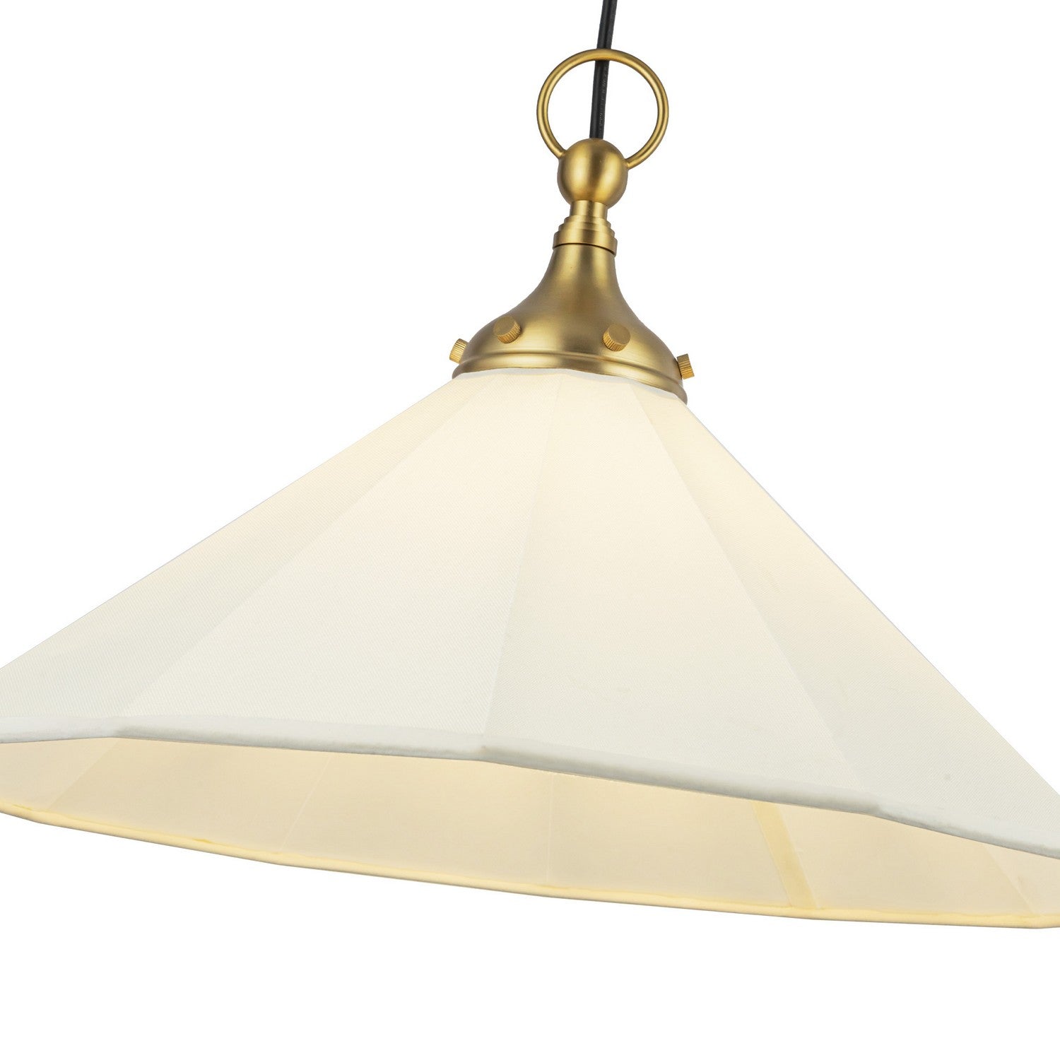 Alora - PD447120BGWL - One Light Pendant - Ellen - Brushed Gold/White Linen