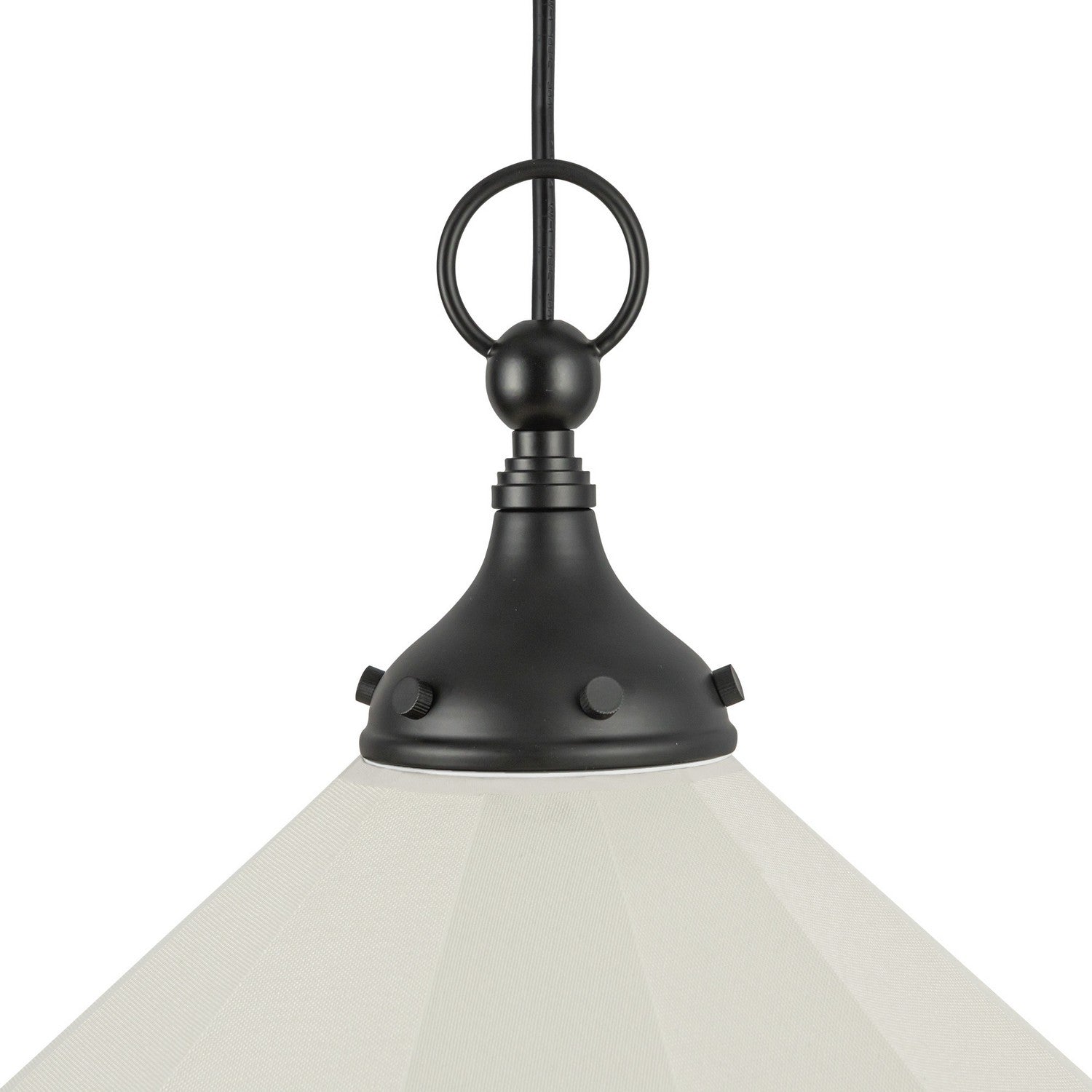 Alora - PD447120MBWL - One Light Pendant - Ellen - Matte Black/White Linen