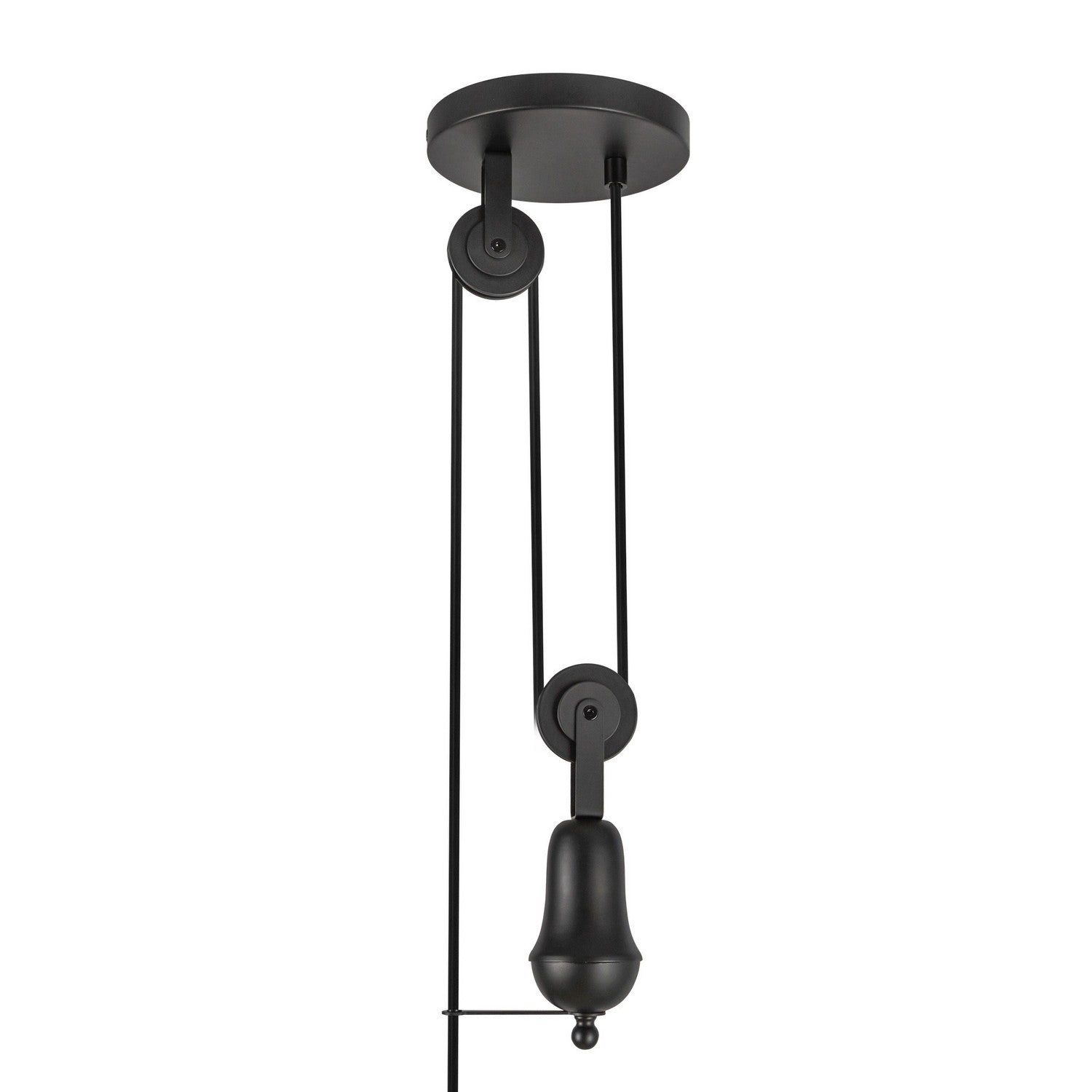 Alora - PD447120MBWL - One Light Pendant - Ellen - Matte Black/White Linen