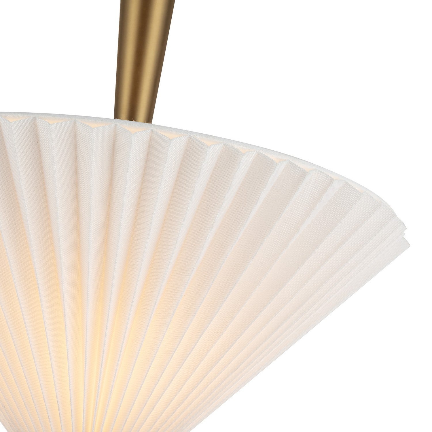 Alora - PD497016BGFW - One Light Pendant - Bridgette - Brushed Gold/Folded White