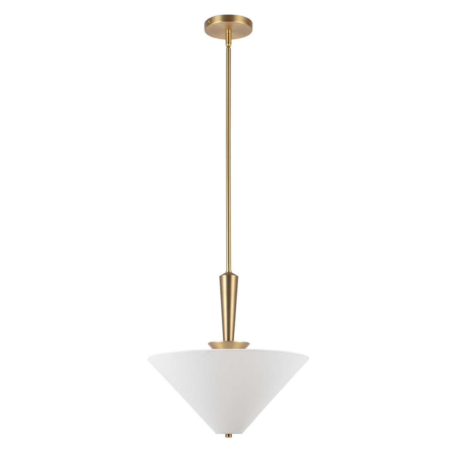 Alora - PD497016BGWL - One Light Pendant - Bridgette - Brushed Gold/White Linen