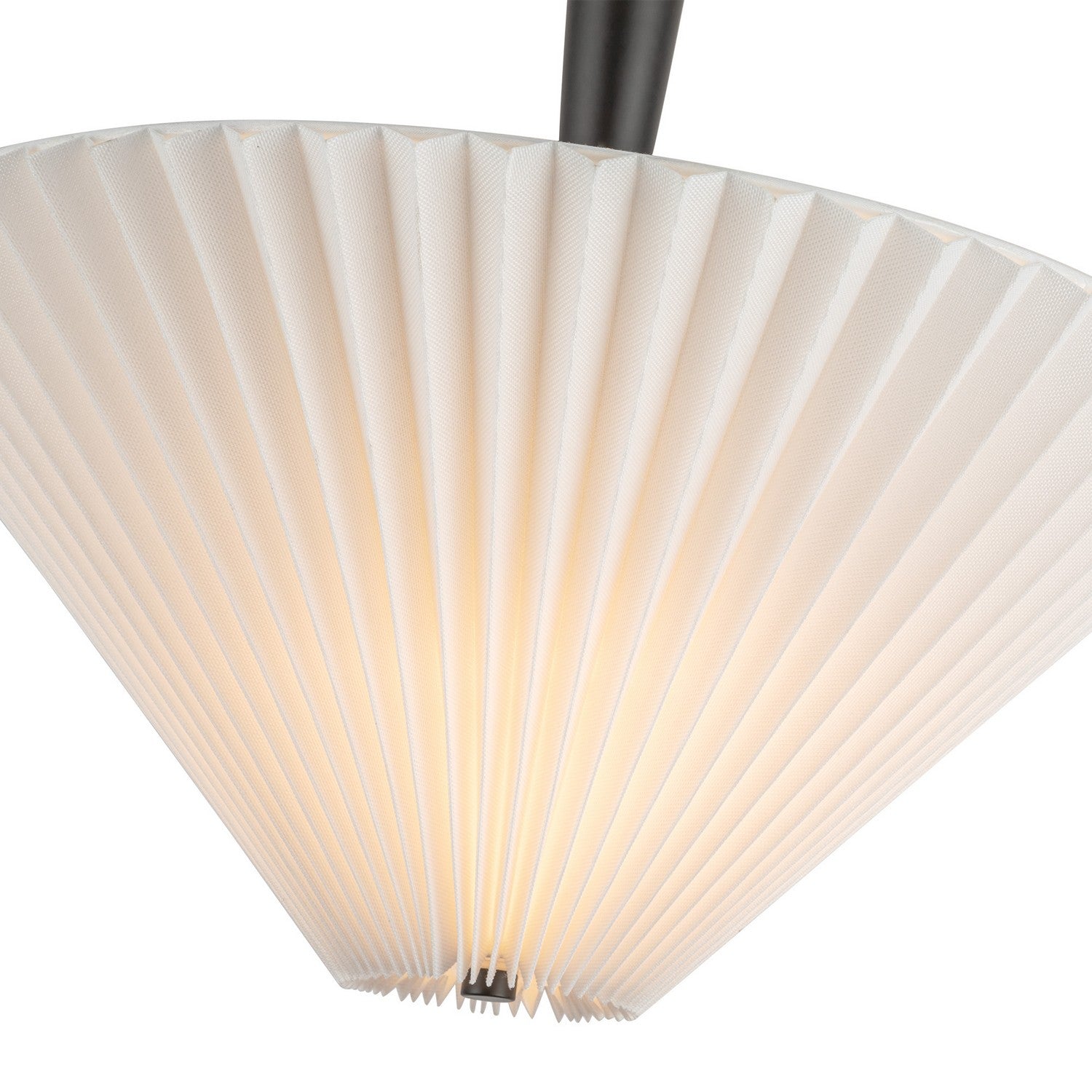 Alora - PD497016MBFW - One Light Pendant - Bridgette - Matte Black/Folded White