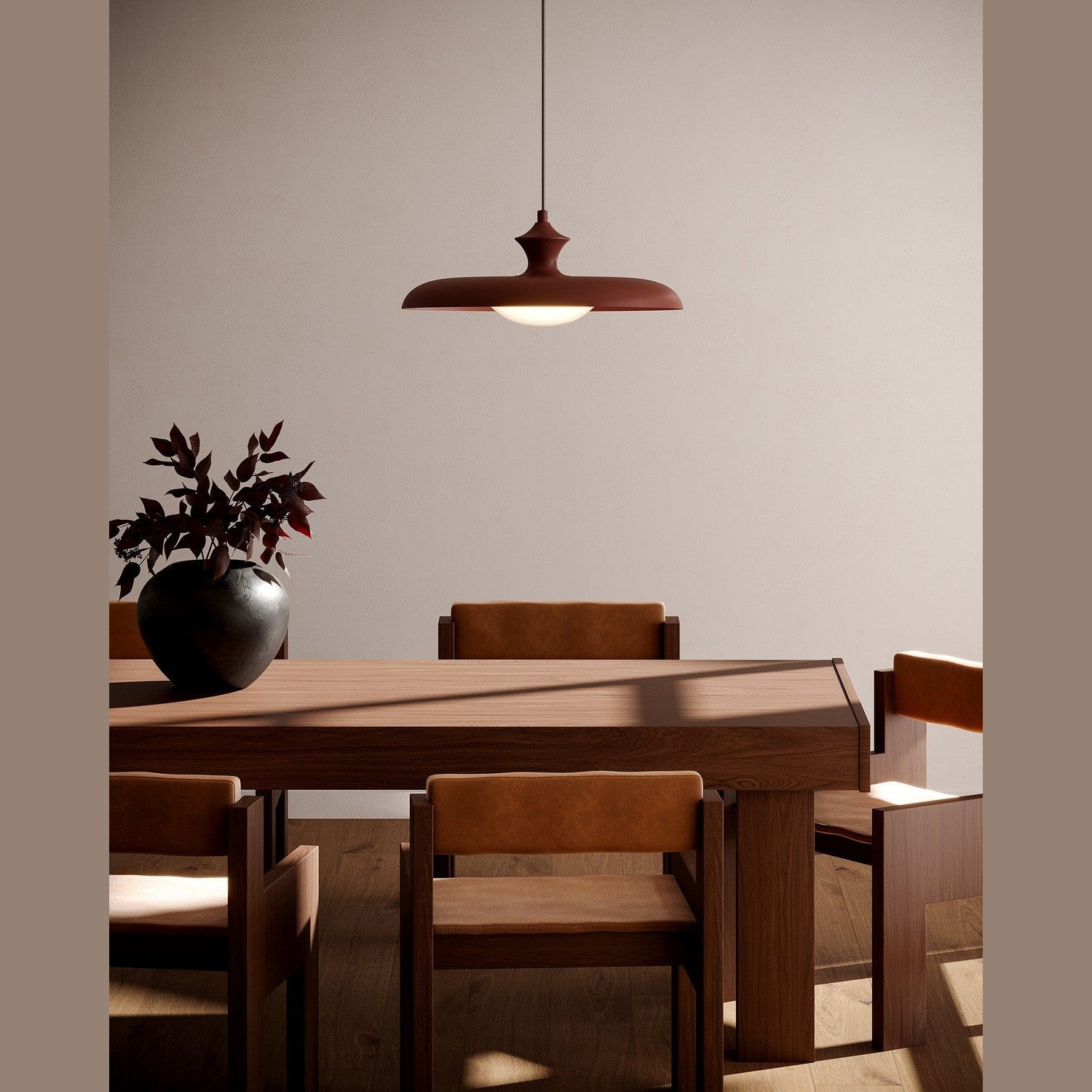 Alora - PD557015BGD - One Light Pendant - Minori - Burgundy