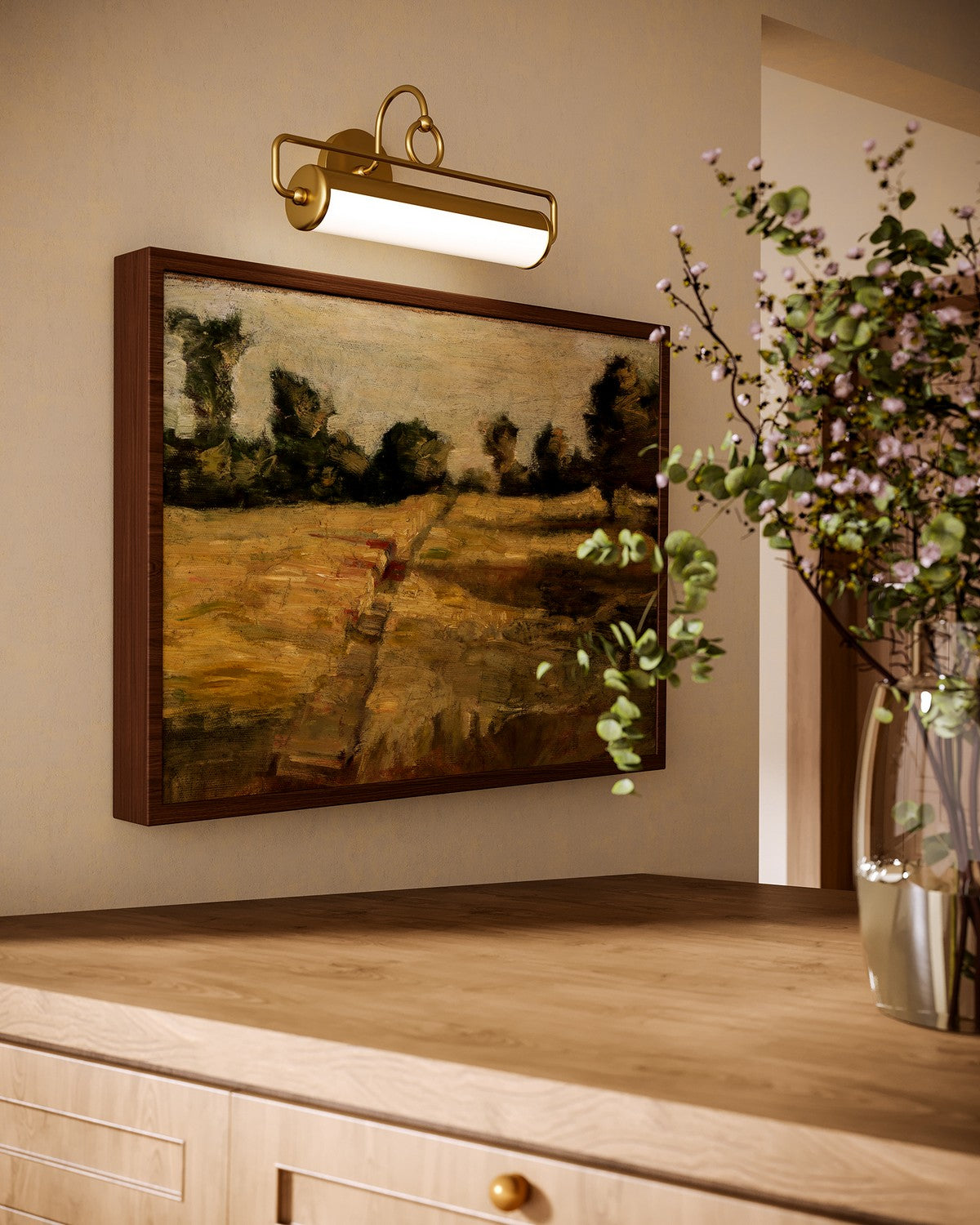 Alora - PL447120BG - LED Wall/Picture Light - Ellen - Brushed Gold