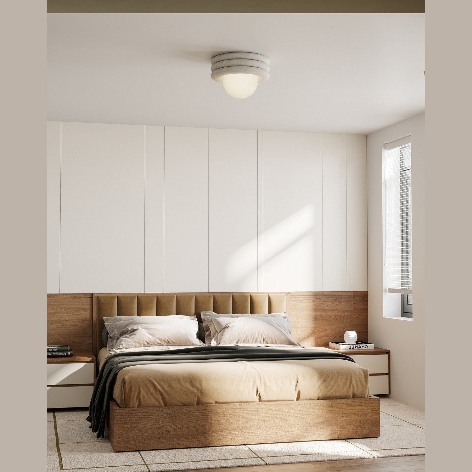 Alora - SF426012AW - One Light Semi-Flush Mount - Harvey - Antique White