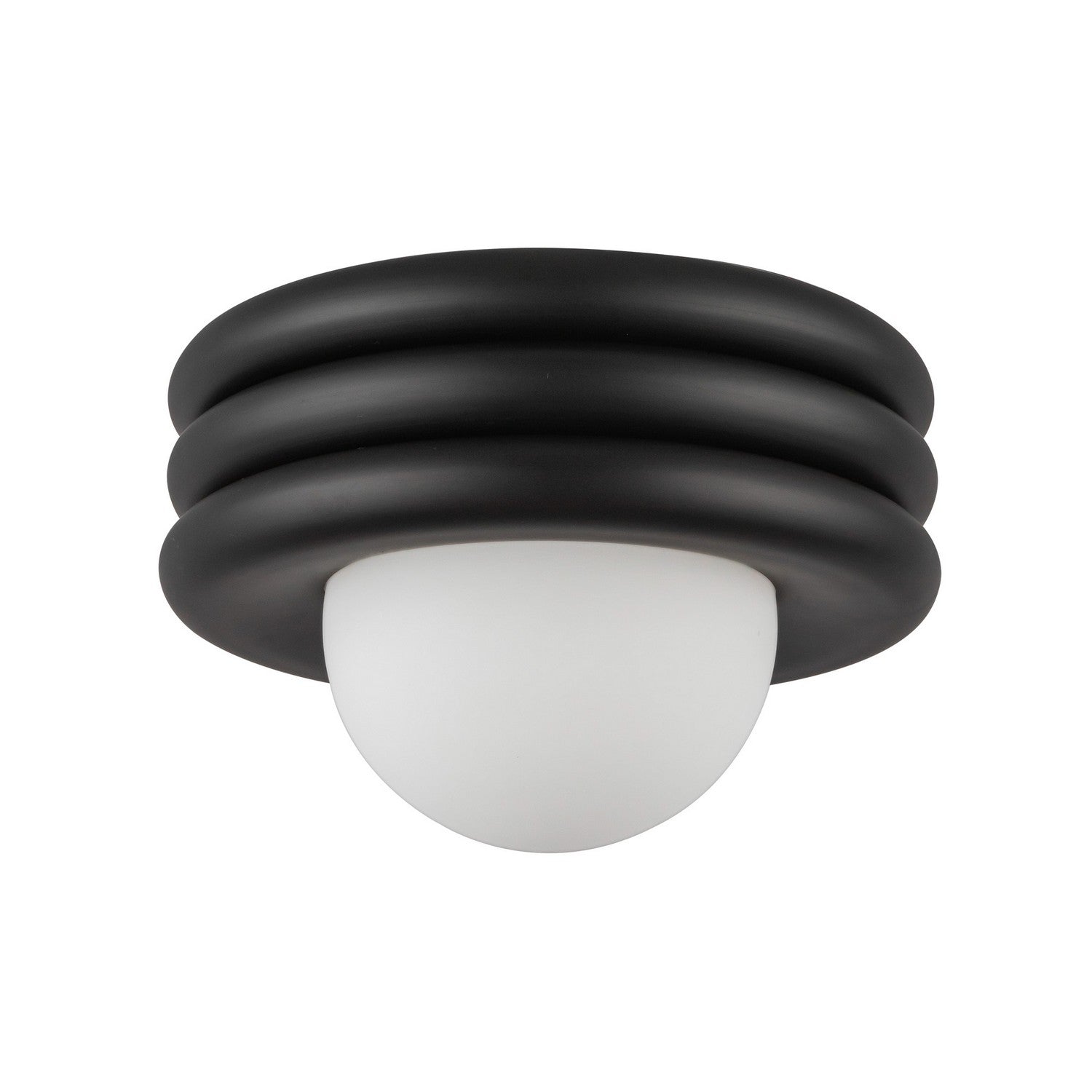 Alora - SF426012MB - One Light Semi-Flush Mount - Harvey - Matte Black