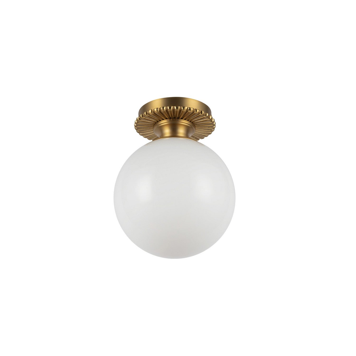 Alora - SF430108BGGO - One Light Semi-Flush Mount - Otis - Brushed Gold/Glossy Opal Glass