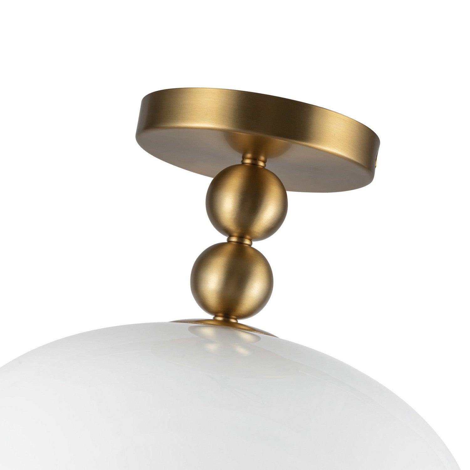 Alora - SF459012BGGO - One Light Semi-Flush Mount - Paisley - Brushed Gold/Glossy Opal Glass