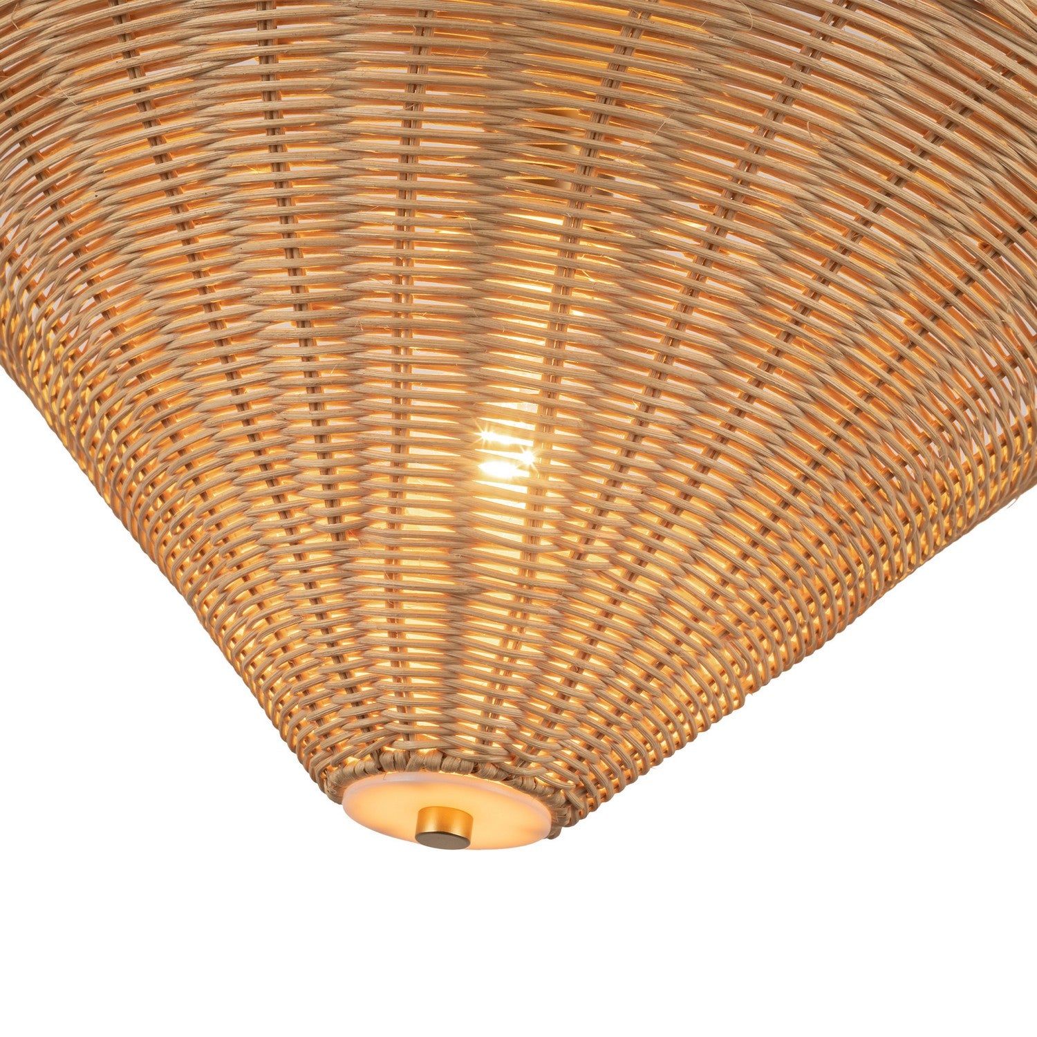 Alora - SF497016BGRA - One Light Semi-Flush Mount - Bridgette - Brushed Gold/Rattan