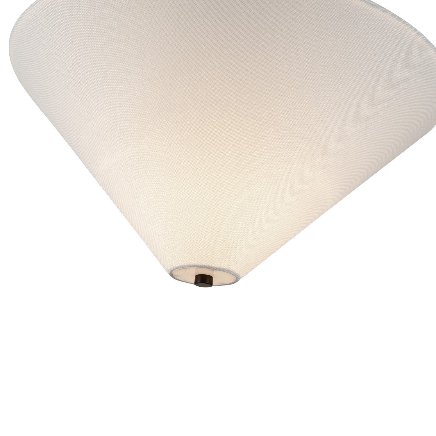 Alora - SF497016MBWL - One Light Semi-Flush Mount - Bridgette - Matte Black/White Linen
