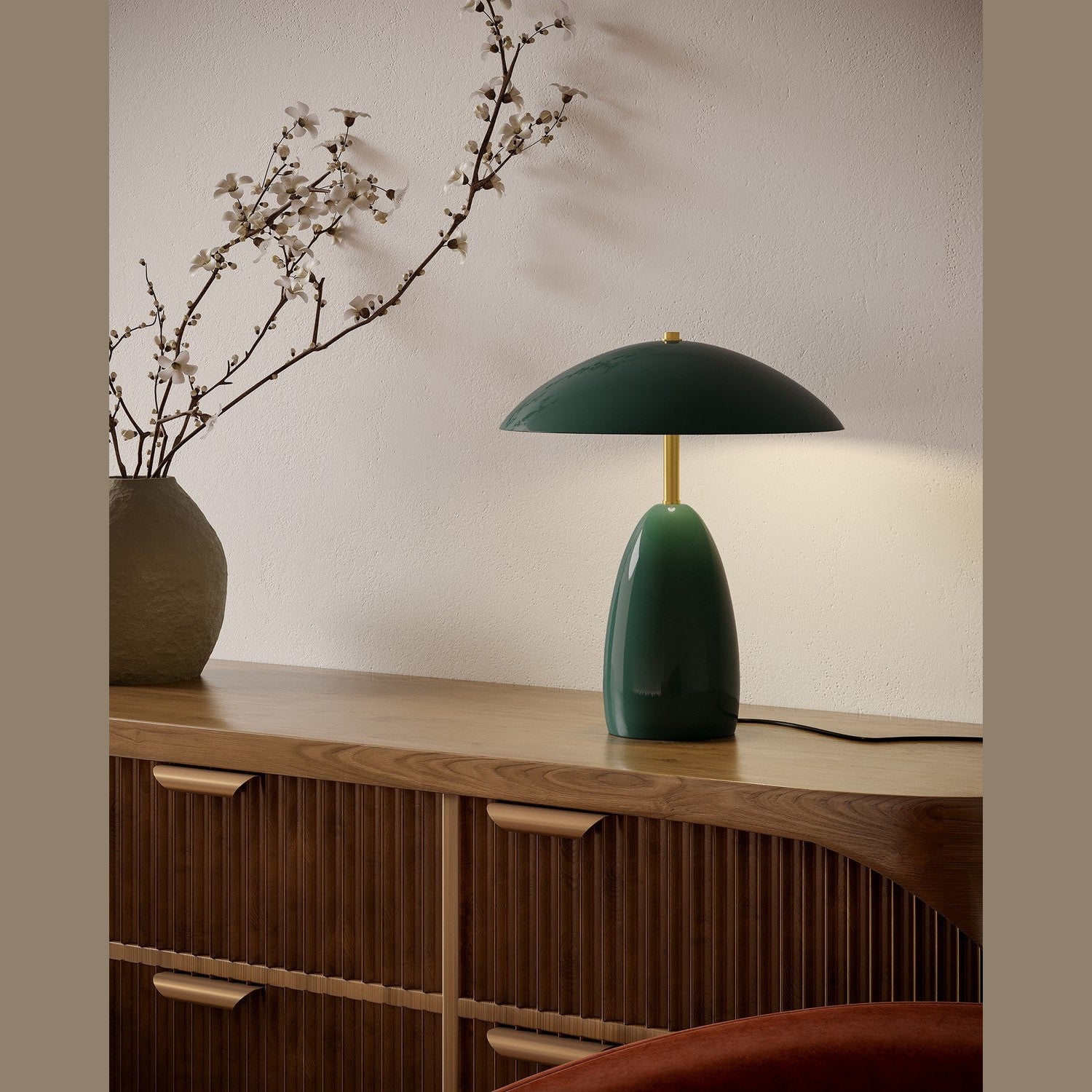 Alora - TL437012PGN - LED Table Lamp - Poppy - Pine Green
