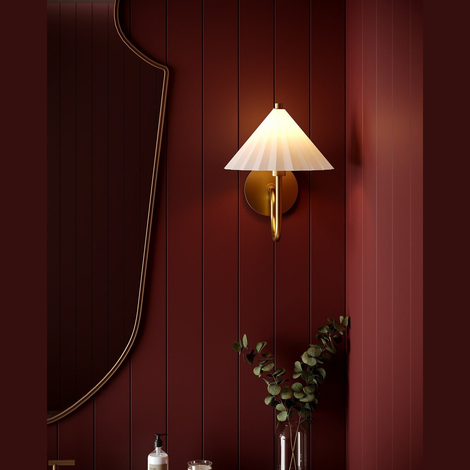 Alora - WV451808AGOP - One Light Vanity - Serena - Aged Gold/Opal Glass