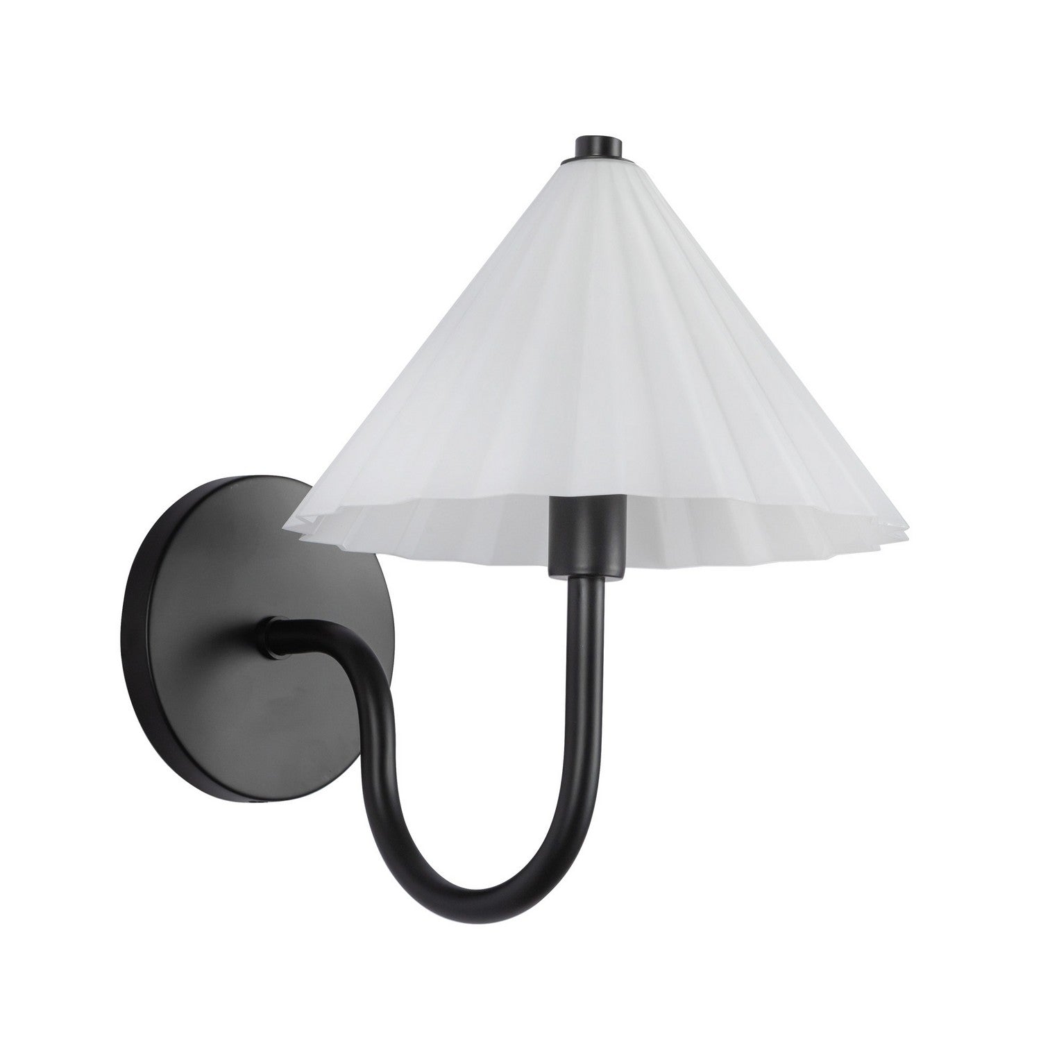Alora - WV451808MBOP - One Light Vanity - Serena - Matte Black/Opal Glass