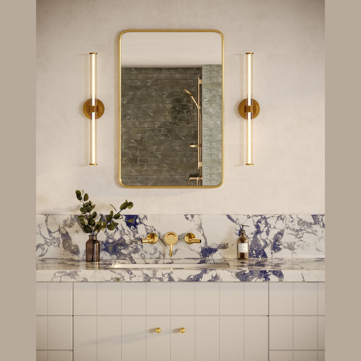 Alora - WV509024BG-UNV - LED Wall/Vanity - Elsie - Brushed Gold