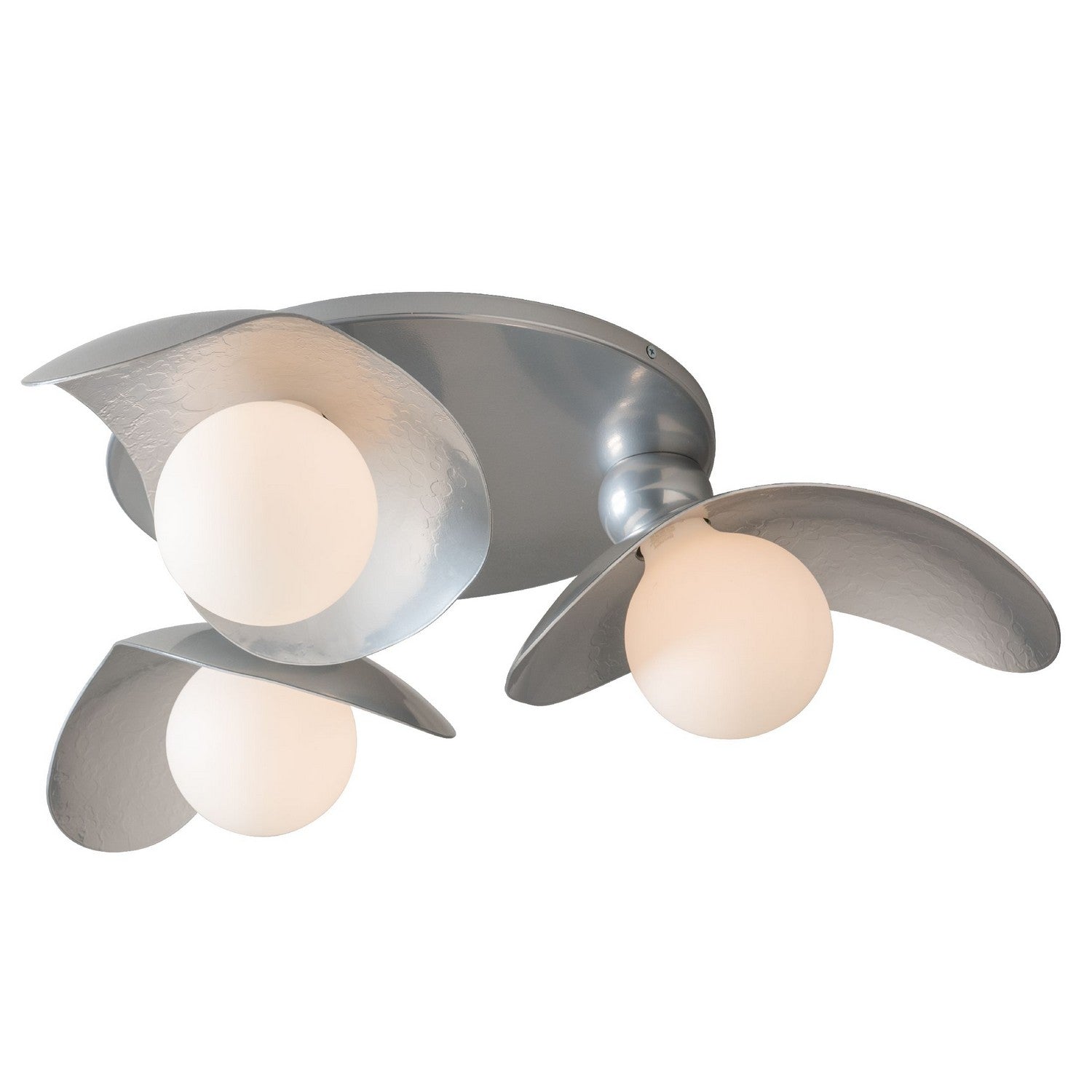 Hubbardton Forge - 122110-SKT-85 - Three Light Semi-Flush Mount - Yoki - Sterling