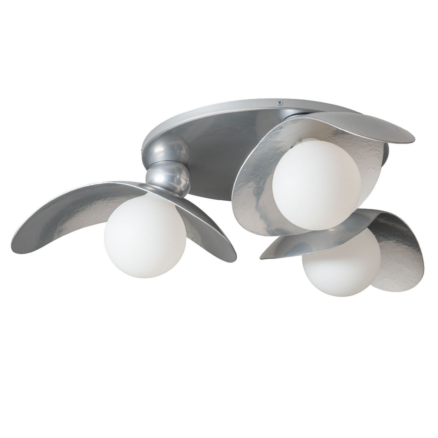Hubbardton Forge - 122110-SKT-85 - Three Light Semi-Flush Mount - Yoki - Sterling