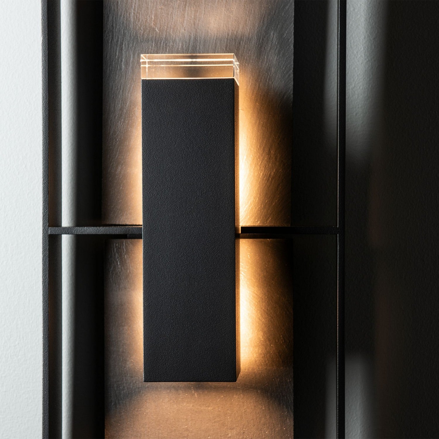 Hubbardton Forge - 302666-SKT-80-SL-ZM0850 - Two Light Outdoor Wall Sconce - Shadow Box - Coastal Black