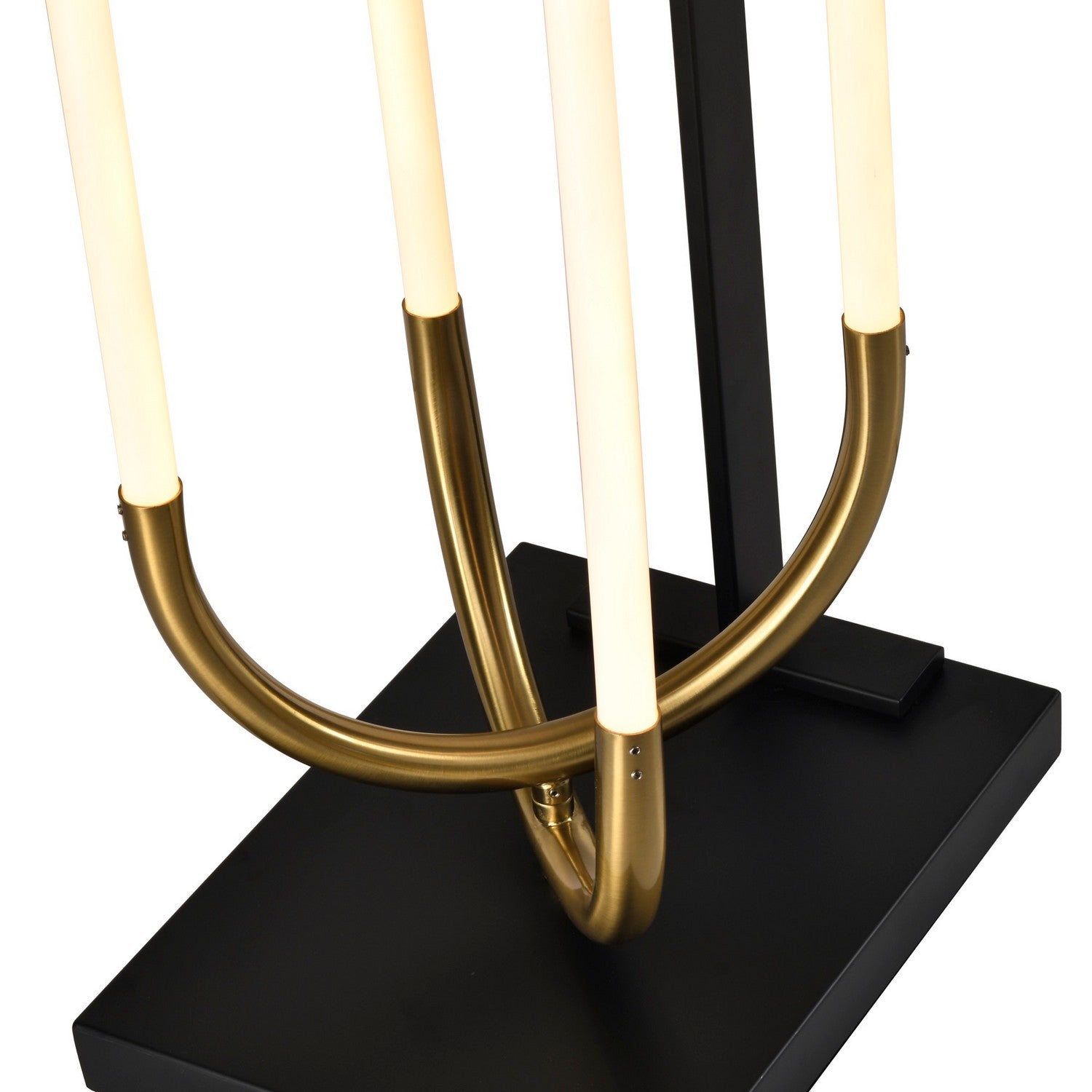 Artcraft - AC6816BK - LED Floor Lamp - Cascata - Black, Brushed Brass