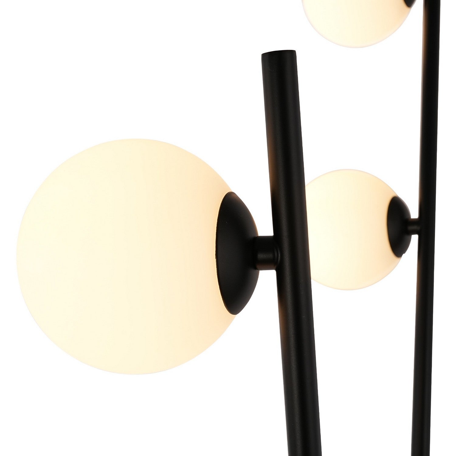 Artcraft - AC10046BK - LED Floor Lamp - Cortina - Black, Brushed Brass
