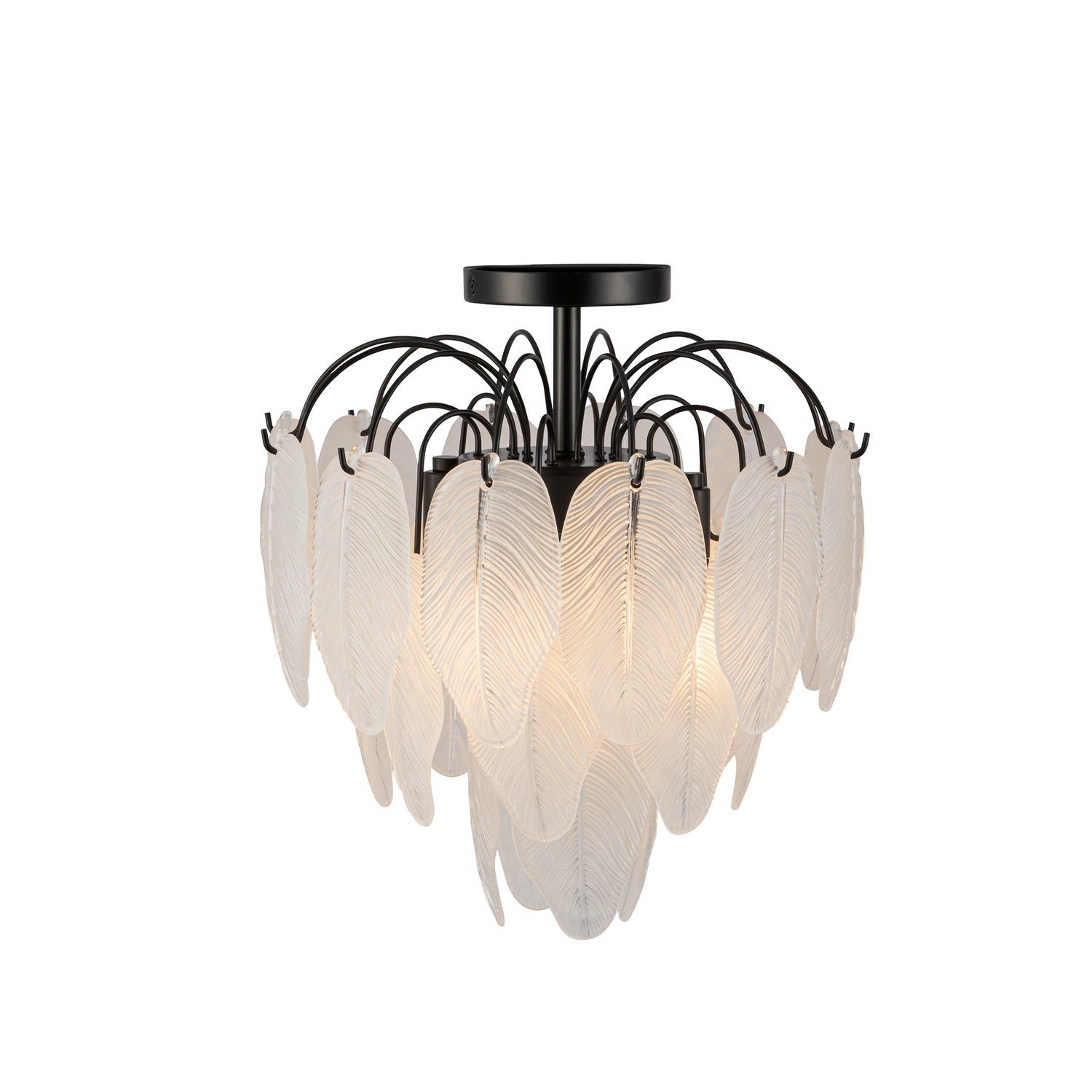 Artcraft - AC11785BK - Four Light Semi Flush Mount - Alessia - Black