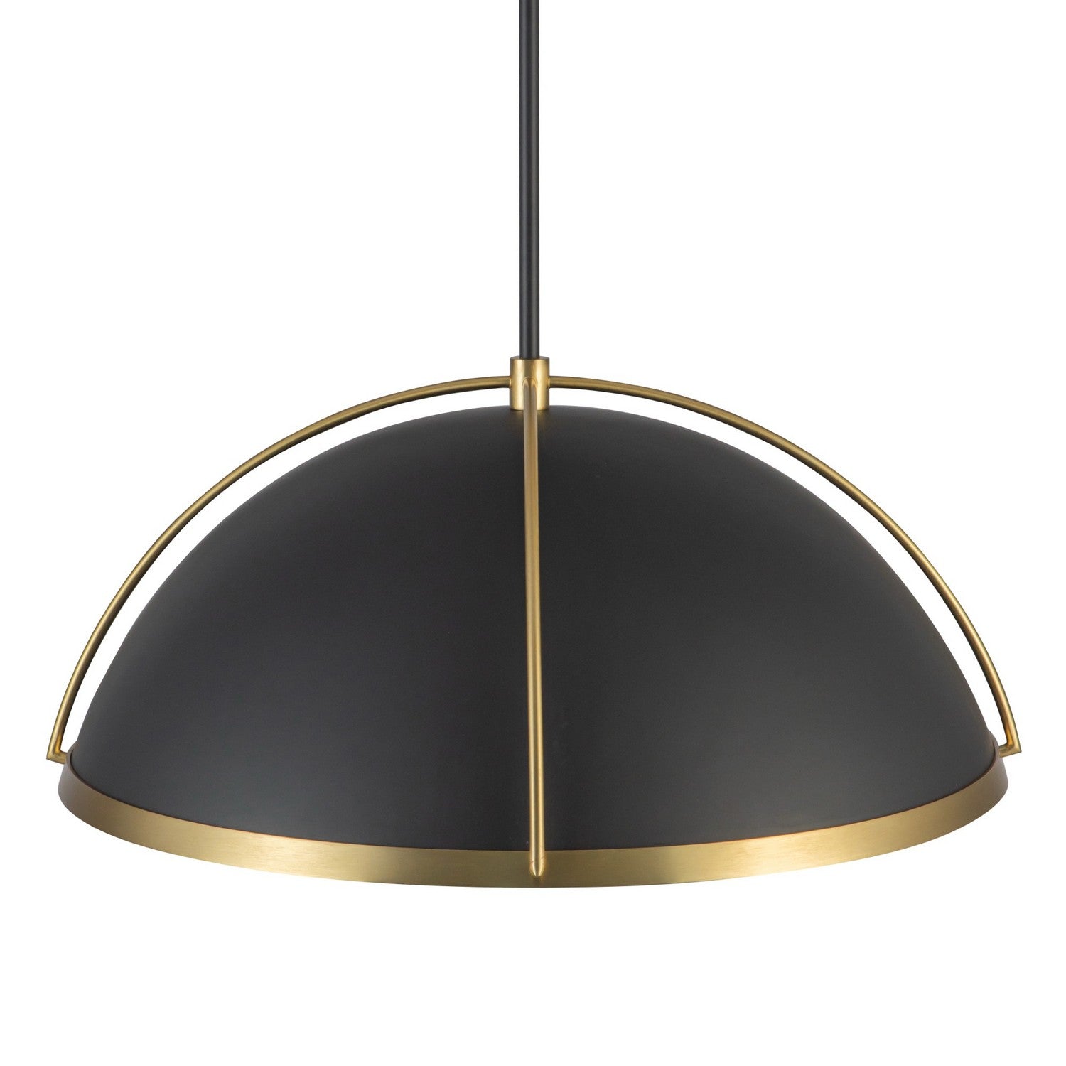 Artcraft - AC12041BB - One Light Pendant - Dahlia - Black, Brushed Brass