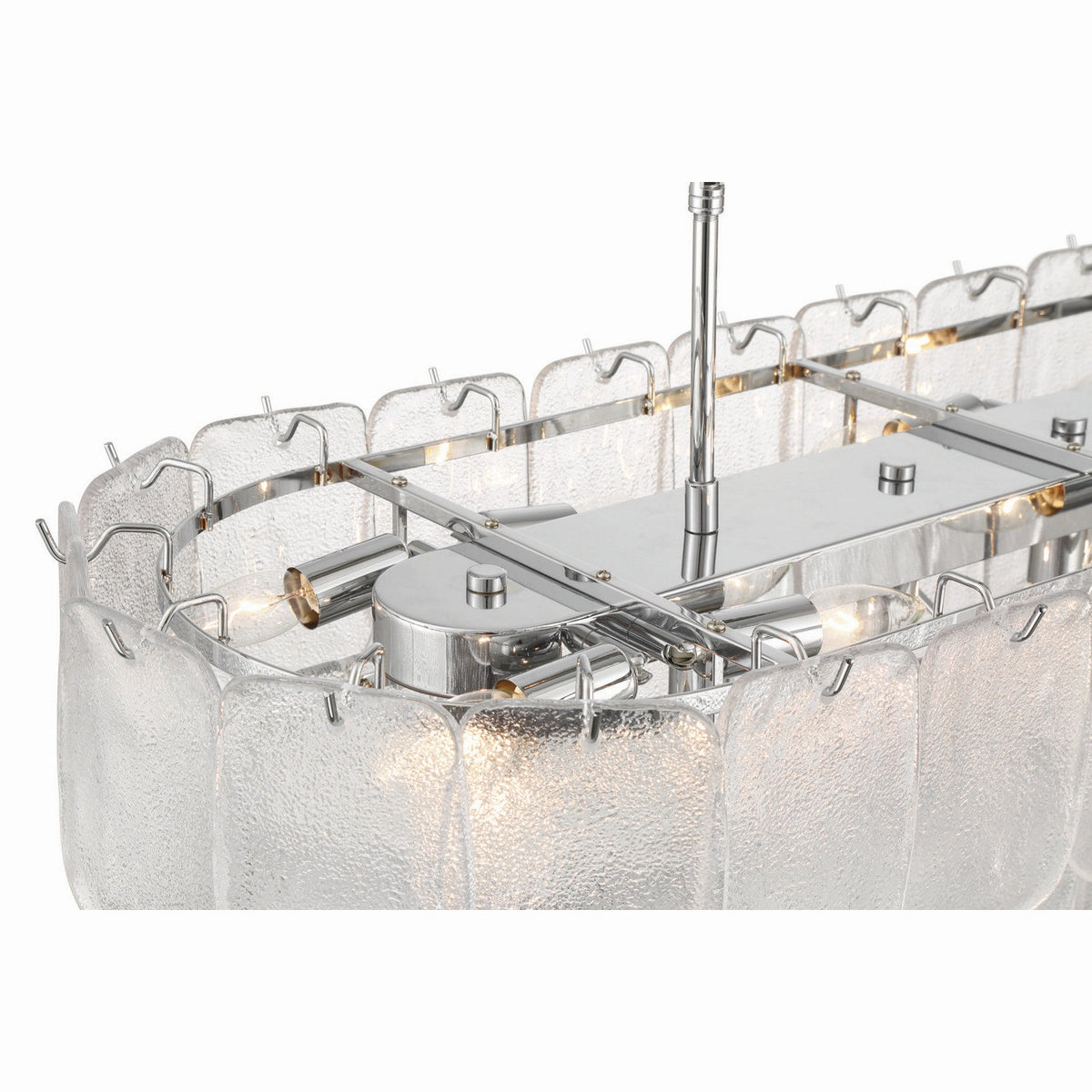 Artcraft - AC12054CR - 12 Light Island Pendant - Bianca - Polished Nickel, Crystalline