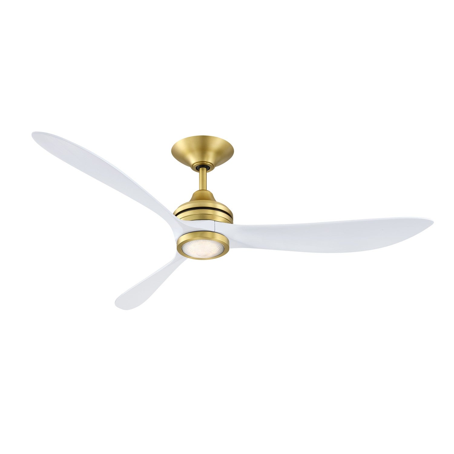 Fanimation - FPD6725BSMW - 60"Ceiling Fan - Aviara - Brushed Satin Brass