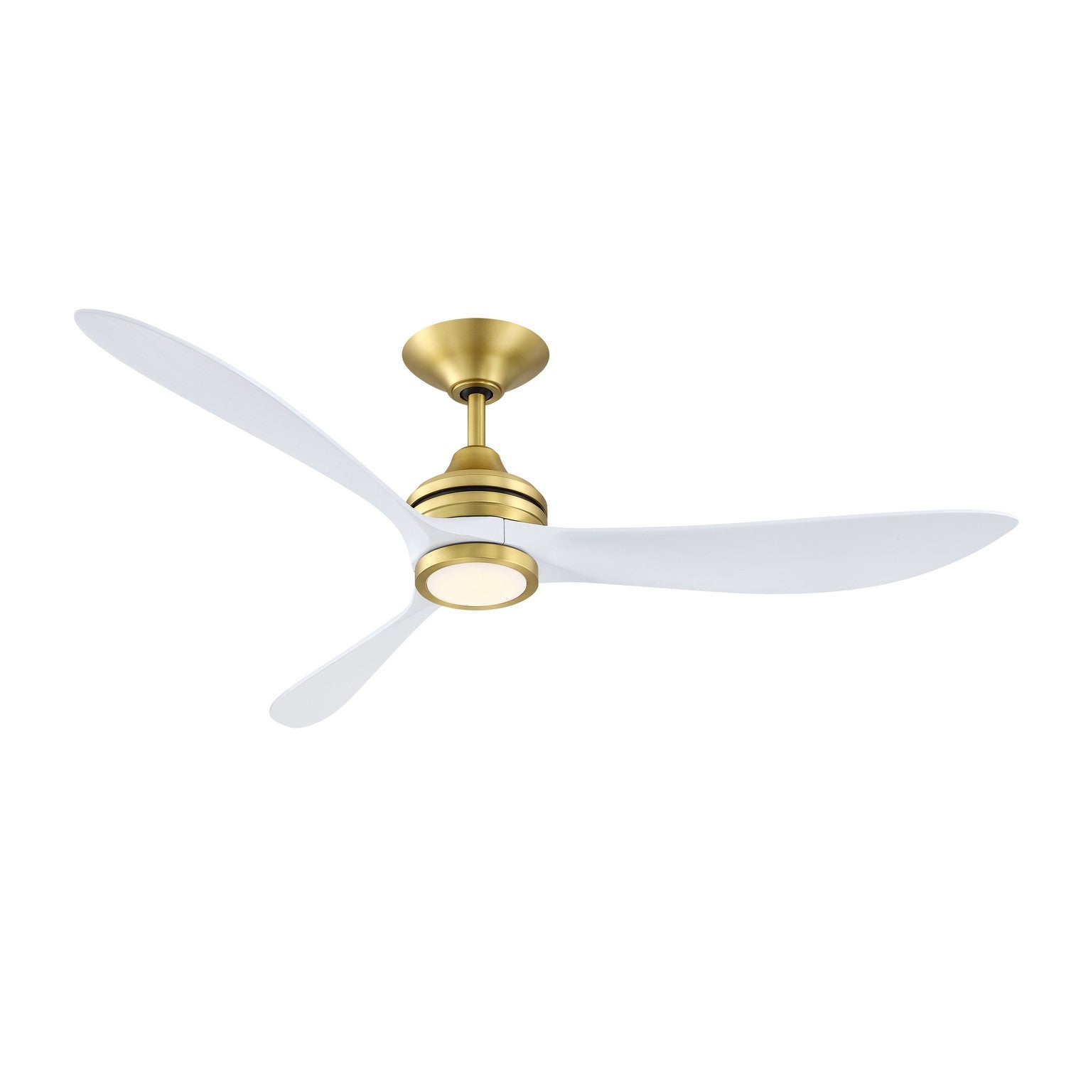 Fanimation - FPD6725BSMW - 60"Ceiling Fan - Aviara - Brushed Satin Brass