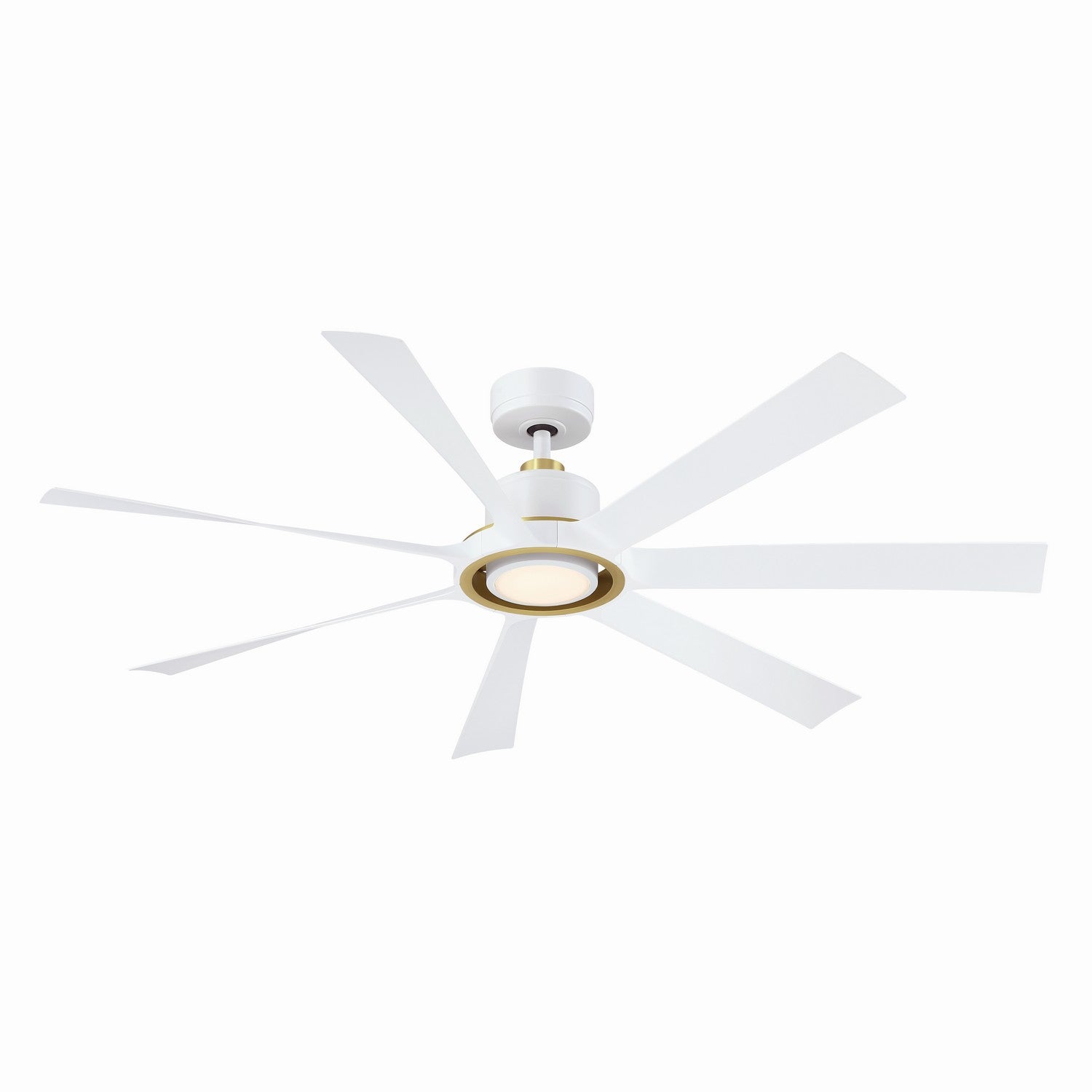 Fanimation - FPD7060MWBS - 60"Ceiling Fan - Lenzi - Matte White w/Brushed Satin Brass