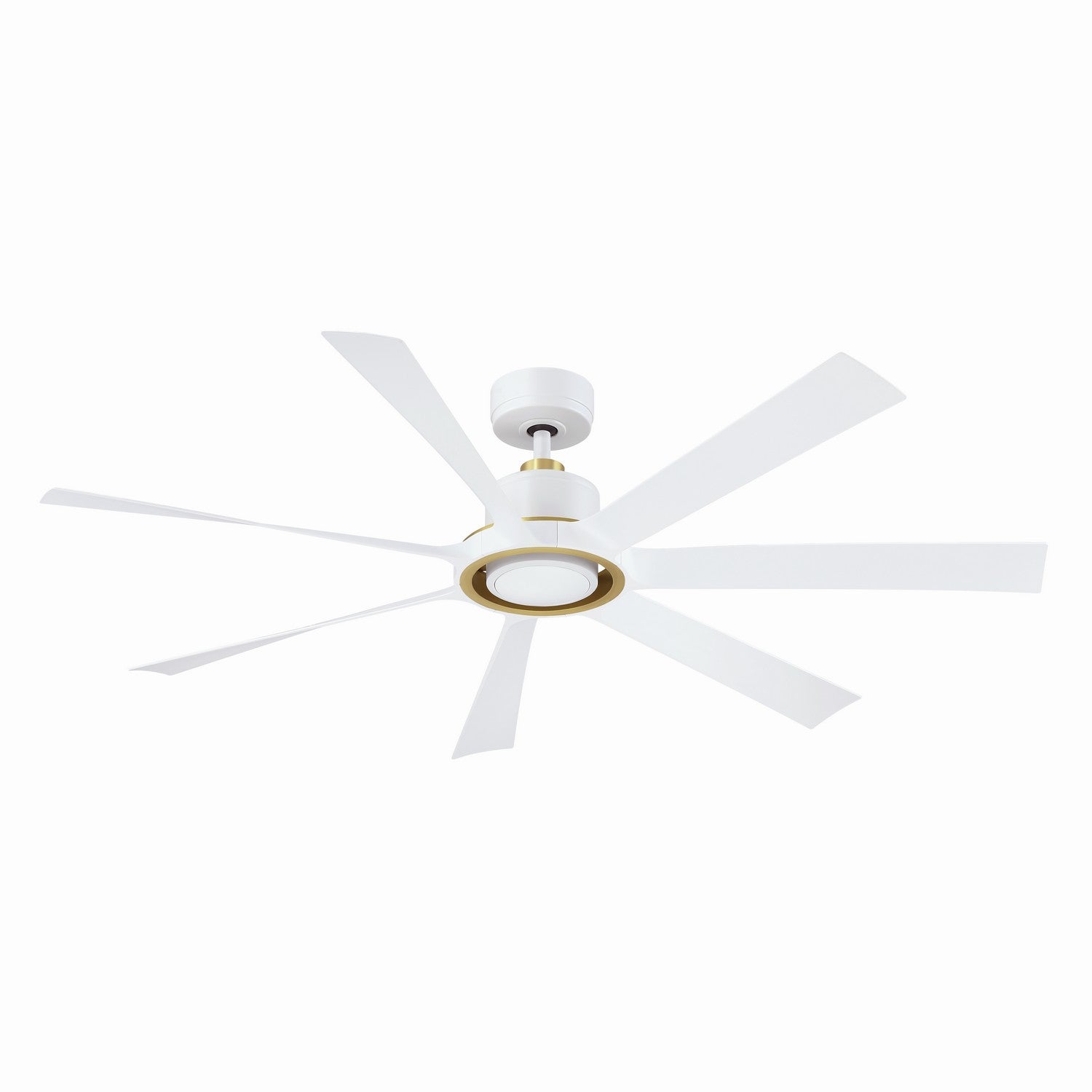 Fanimation - FPD7060MWBS - 60"Ceiling Fan - Lenzi - Matte White w/Brushed Satin Brass