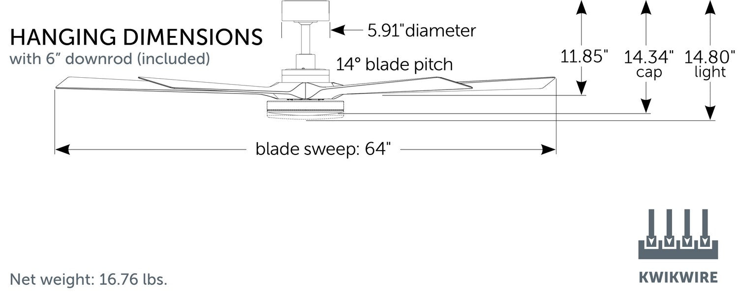Fanimation - FPD8564MW - 64"Ceiling Fan - TorchAire 64 - Matte White