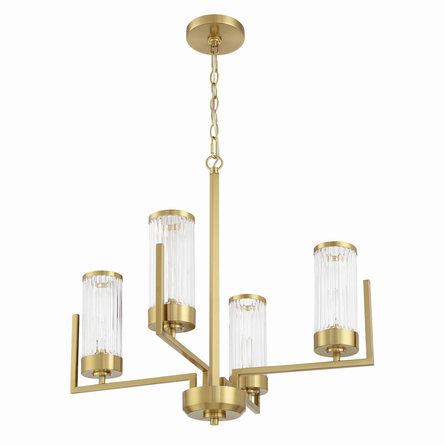 Craftmade - 60124-SB - Four Light Chandelier - Whittley - Satin Brass