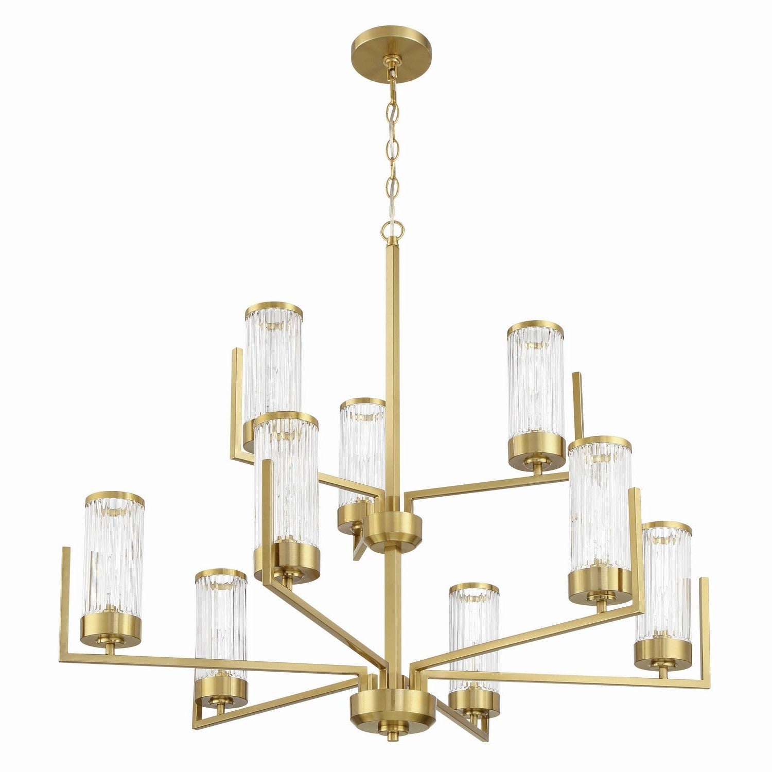 Craftmade - 60129-SB - Nine Light Chandelier - Whittley - Satin Brass