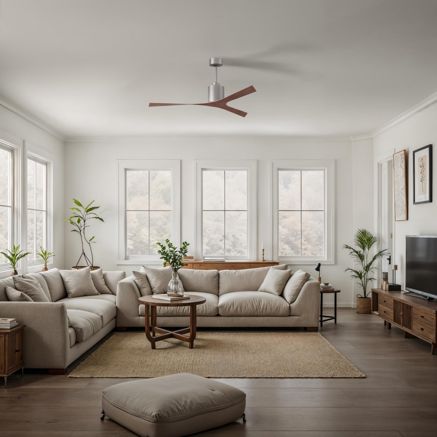 Matthews Fan Company - MK-BN-WN - Ceiling Fan - Molly - Brushed Nickel