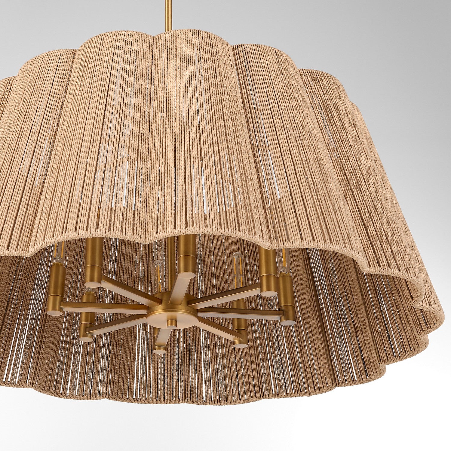 Quorum - 851-8-47 - Eight Light Pendant - Anton - Brushed Brass