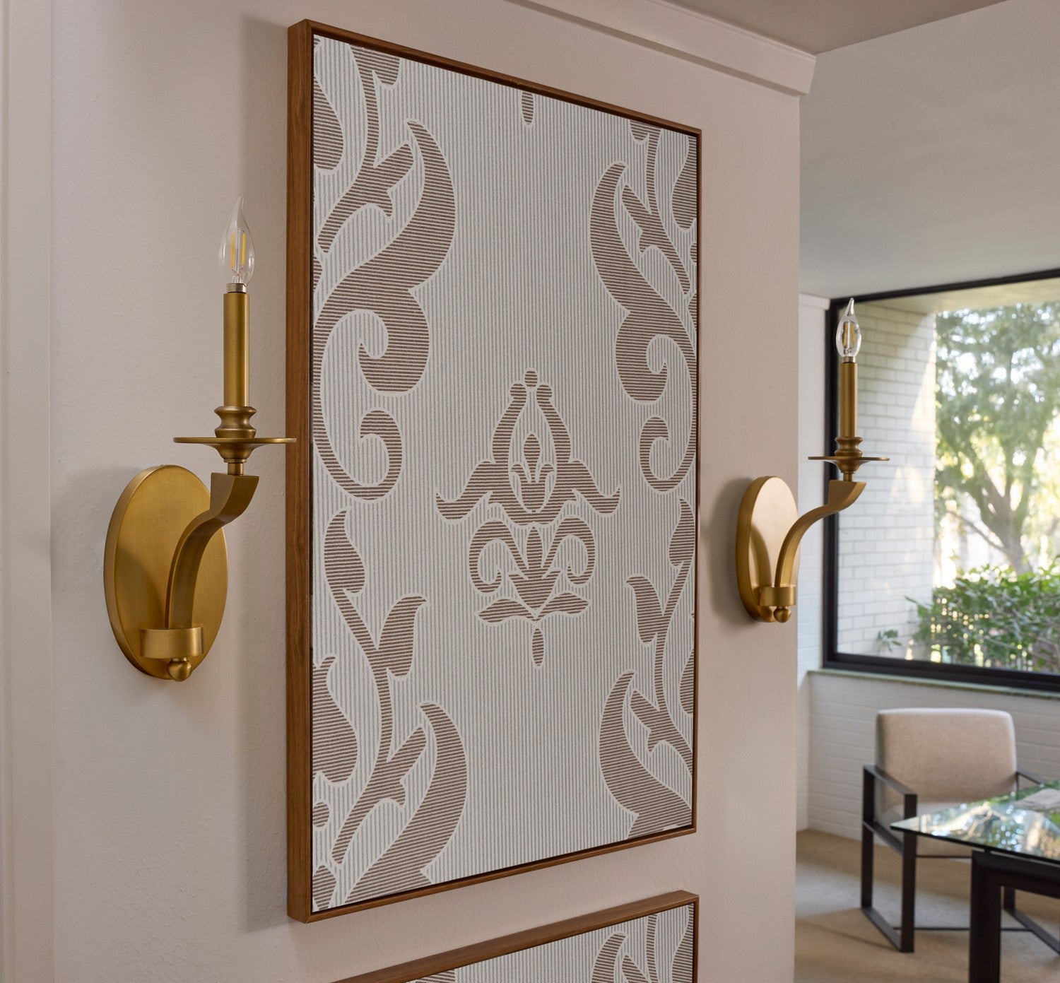 Quorum - 5240-1-47 - One Light Wall Mount - Chantelle - Brushed Brass