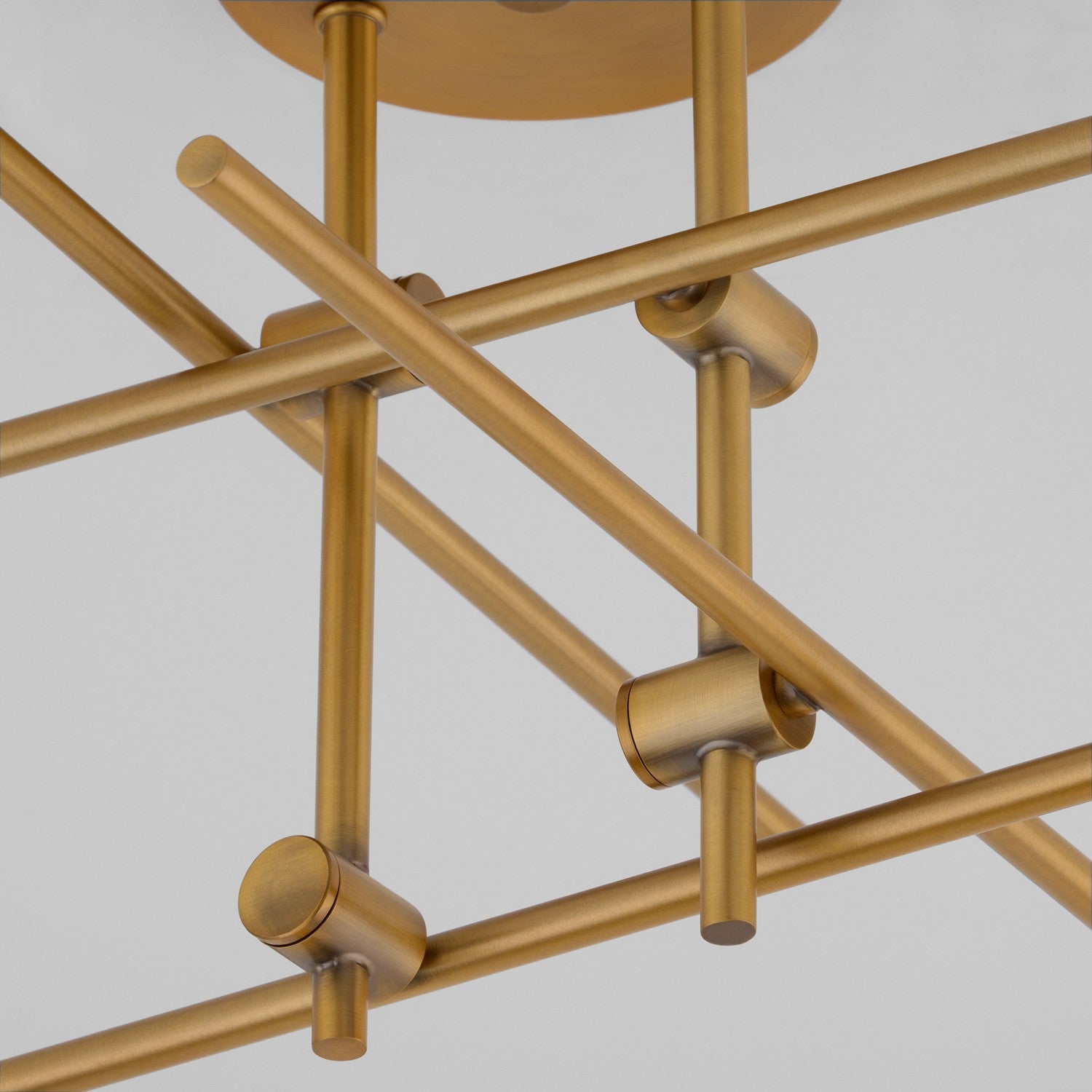 Quorum - 3-696-56 - Four Light Semi-Flush Mount - Mika - Brushed Brass