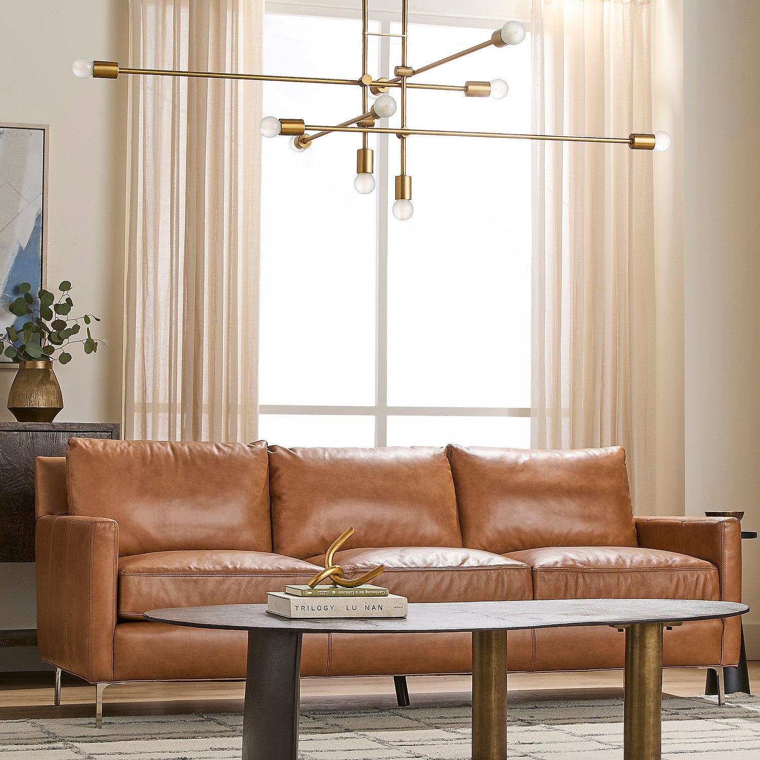 Quorum - 3-697-56 - Ten Light Chandelier - Mika - Brushed Brass