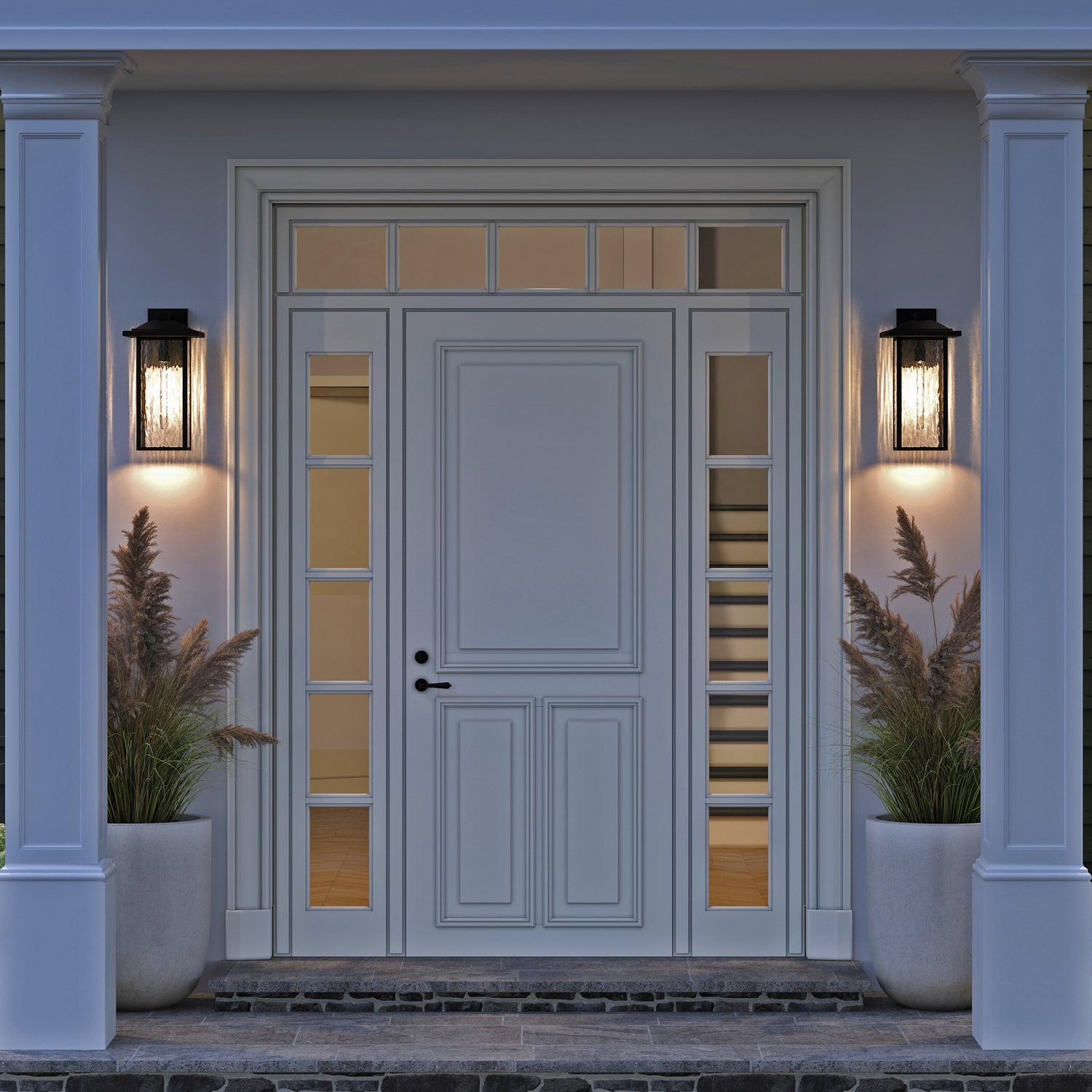 Kichler - 49928BKT - One Light Outdoor Wall Mount - Capanna - Textured Black