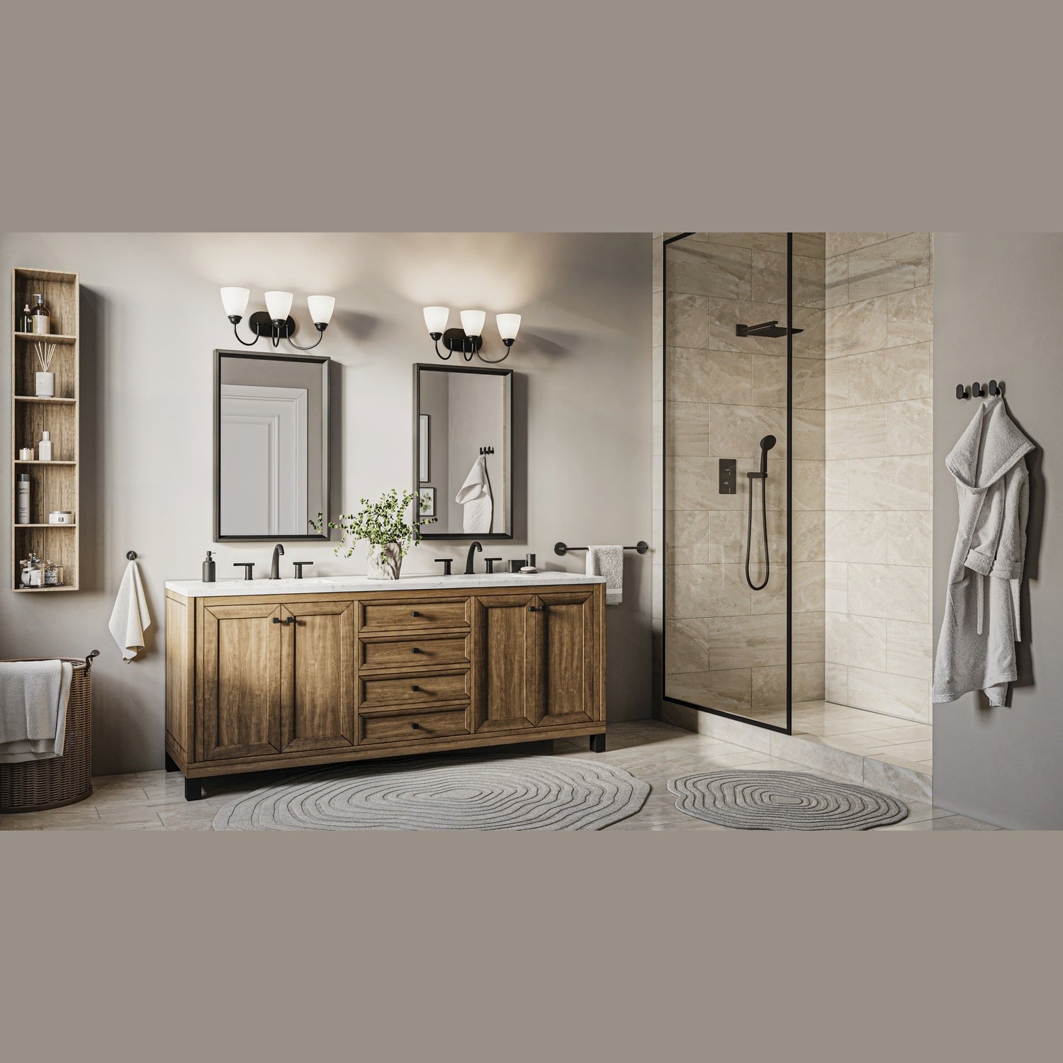 Kichler - 45639BK - Three Light Bath - Jolie - Black