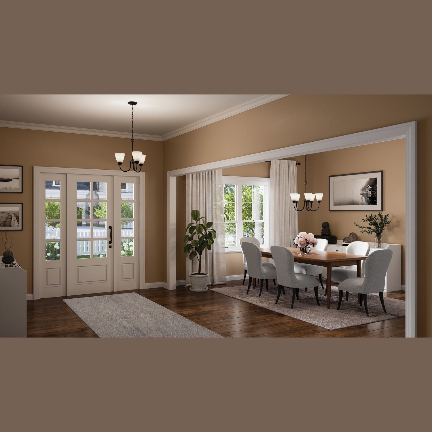 Kichler - 43638BK - Five Light Chandelier - Jolie - Black