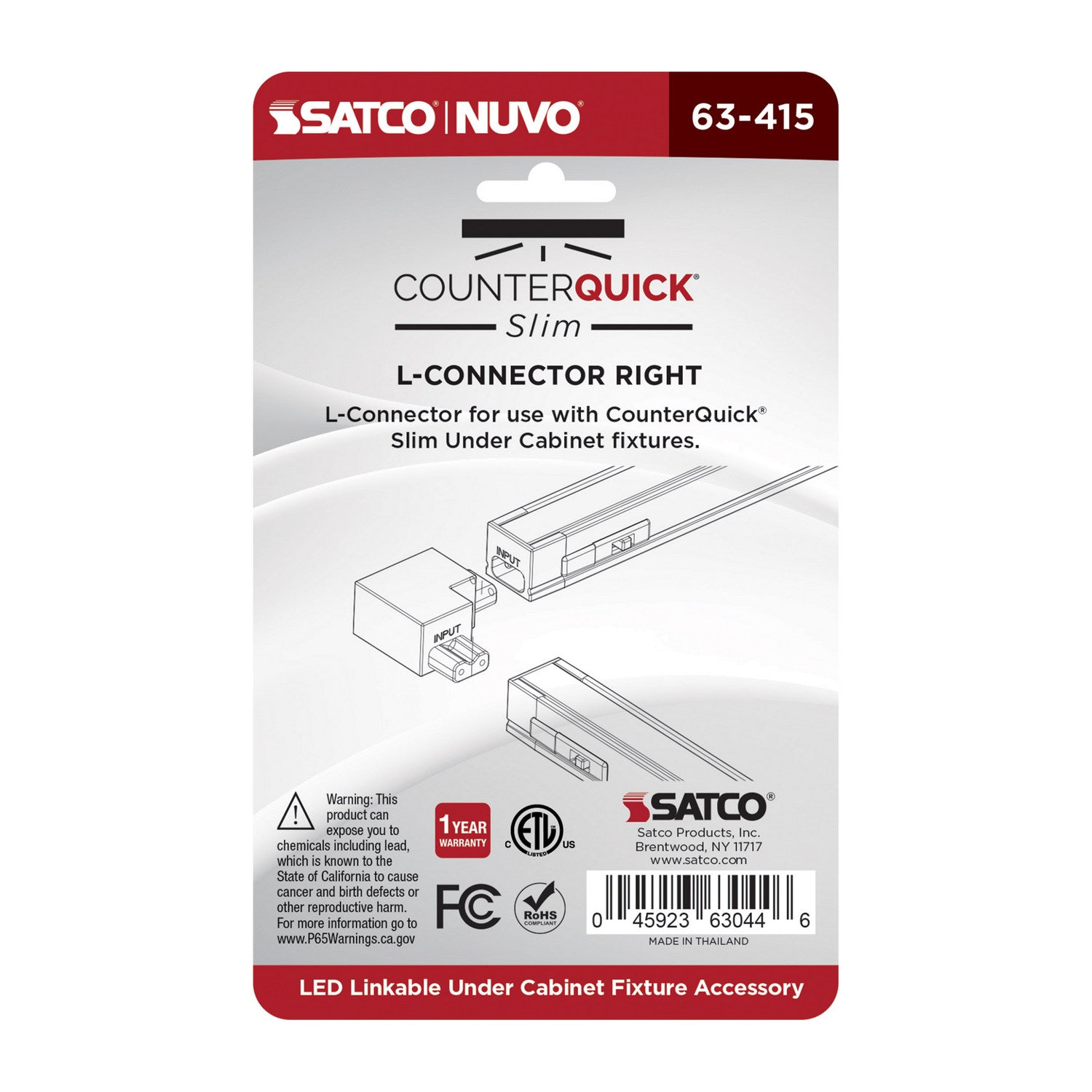 Nuvo Lighting - 63-415 - L-Connector - White