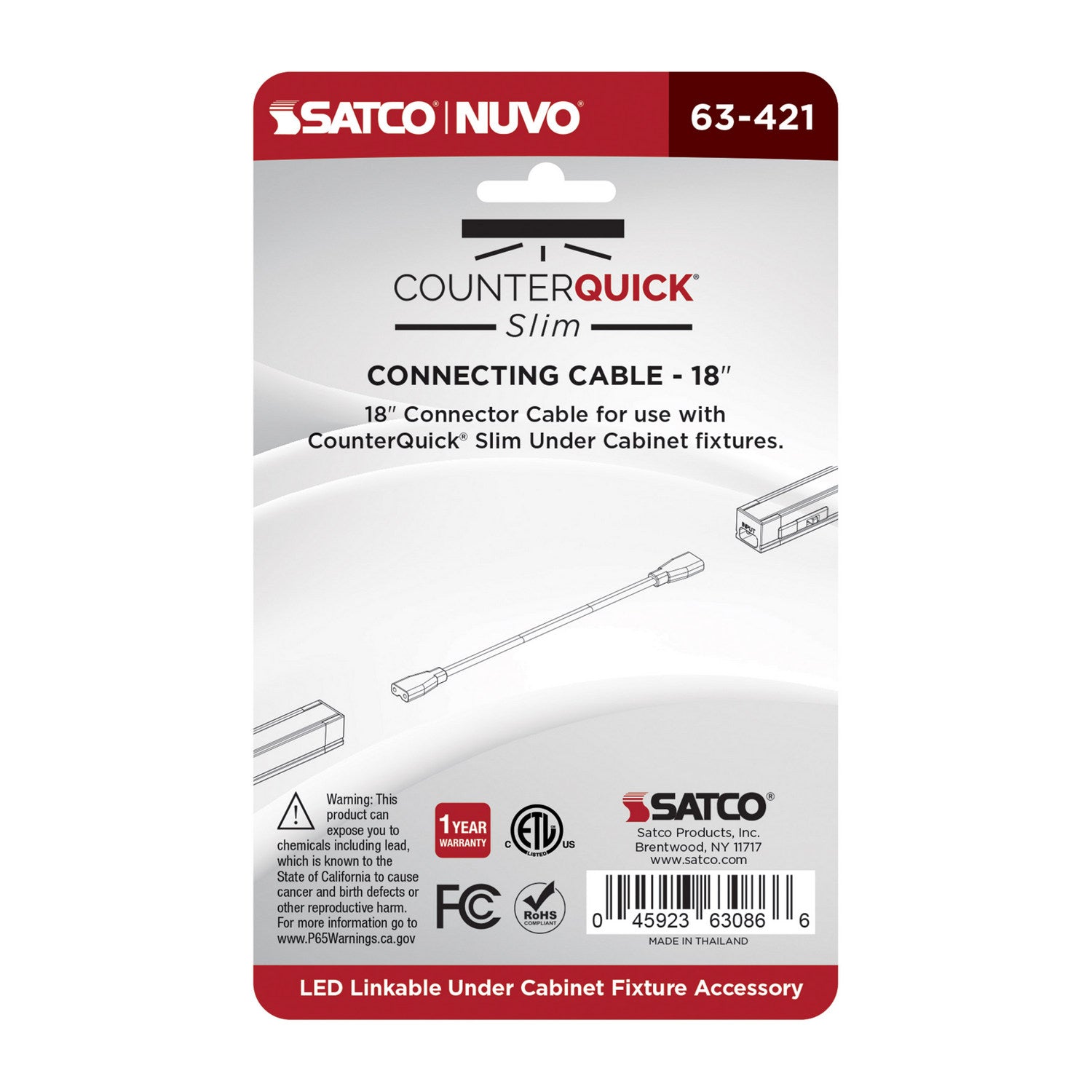 Nuvo Lighting - 63-421 - Connecting Cable - White