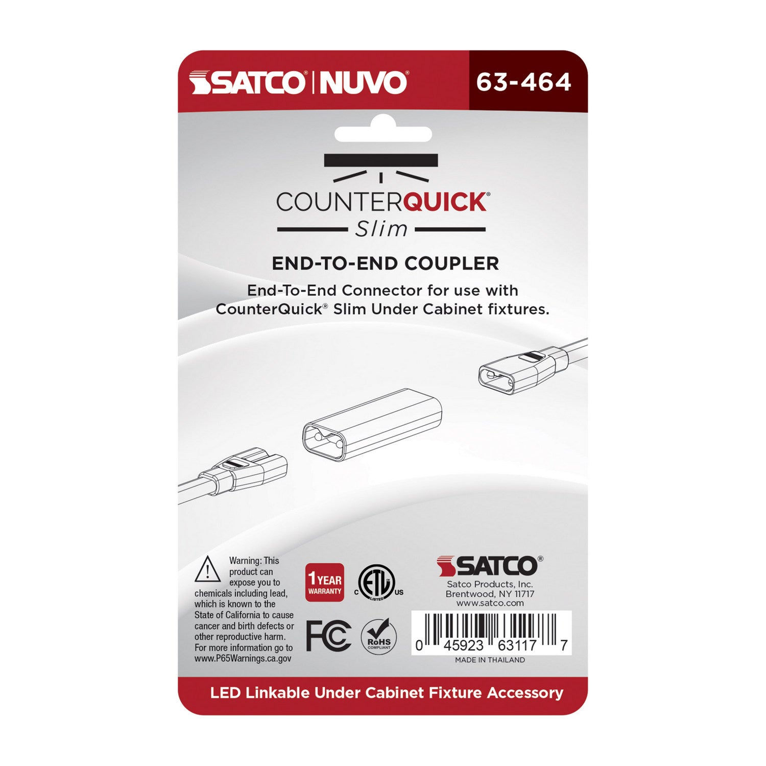 Nuvo Lighting - 63-464 - End-To-End Coupler - Black