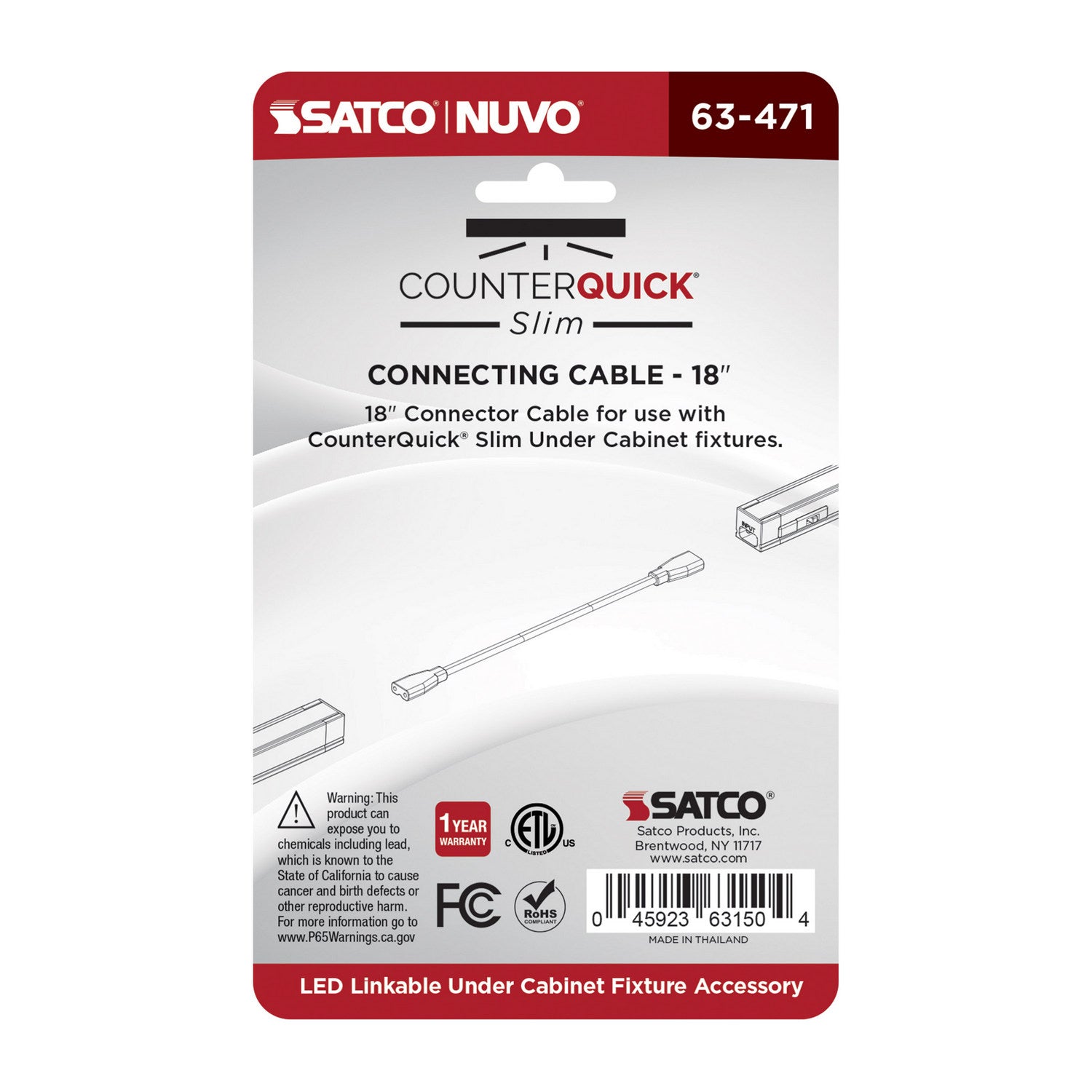 Nuvo Lighting - 63-471 - Connecting Cable - Black