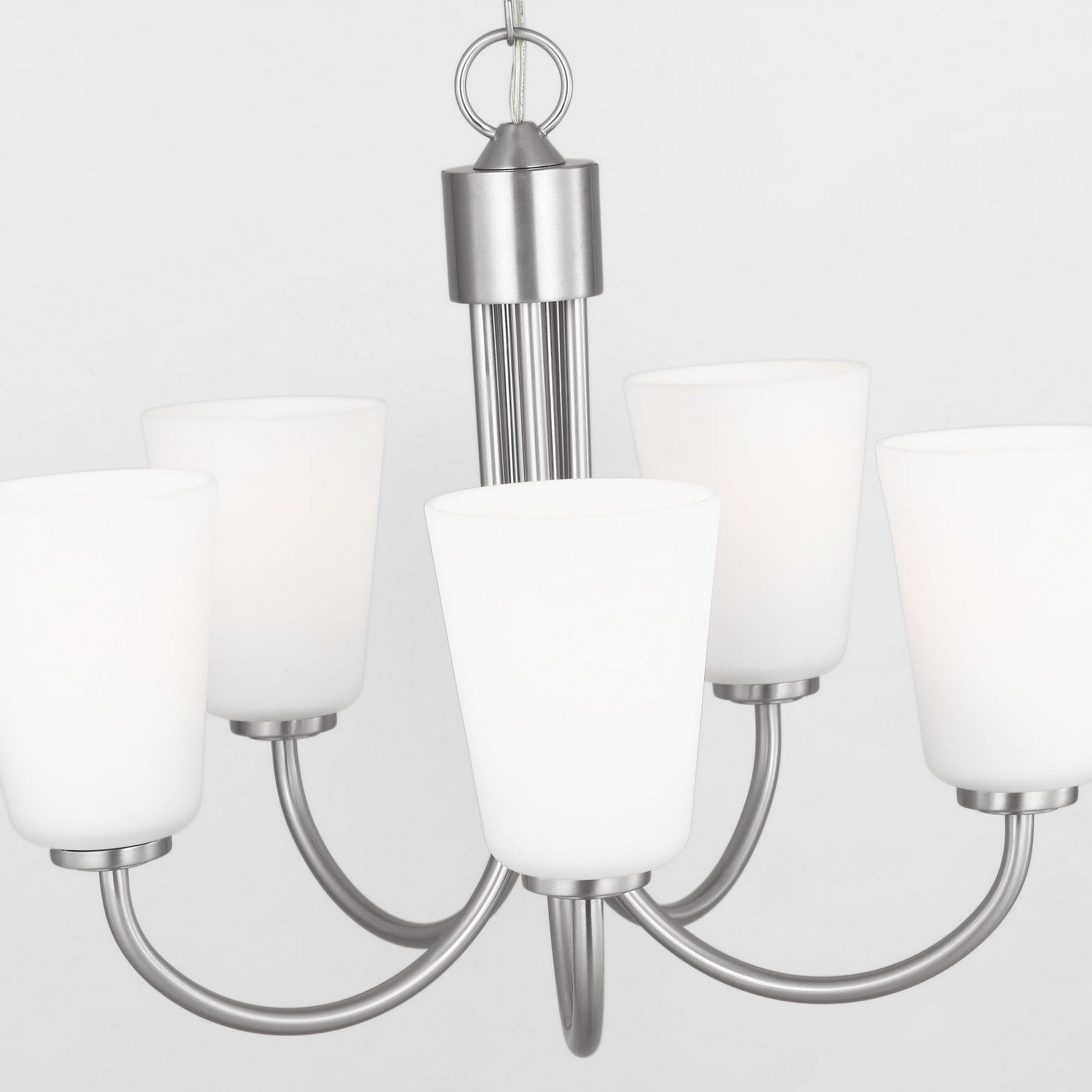 Generation Lighting - GLC1115BS - Five Light Chandelier - Miles - Brushed Nickel